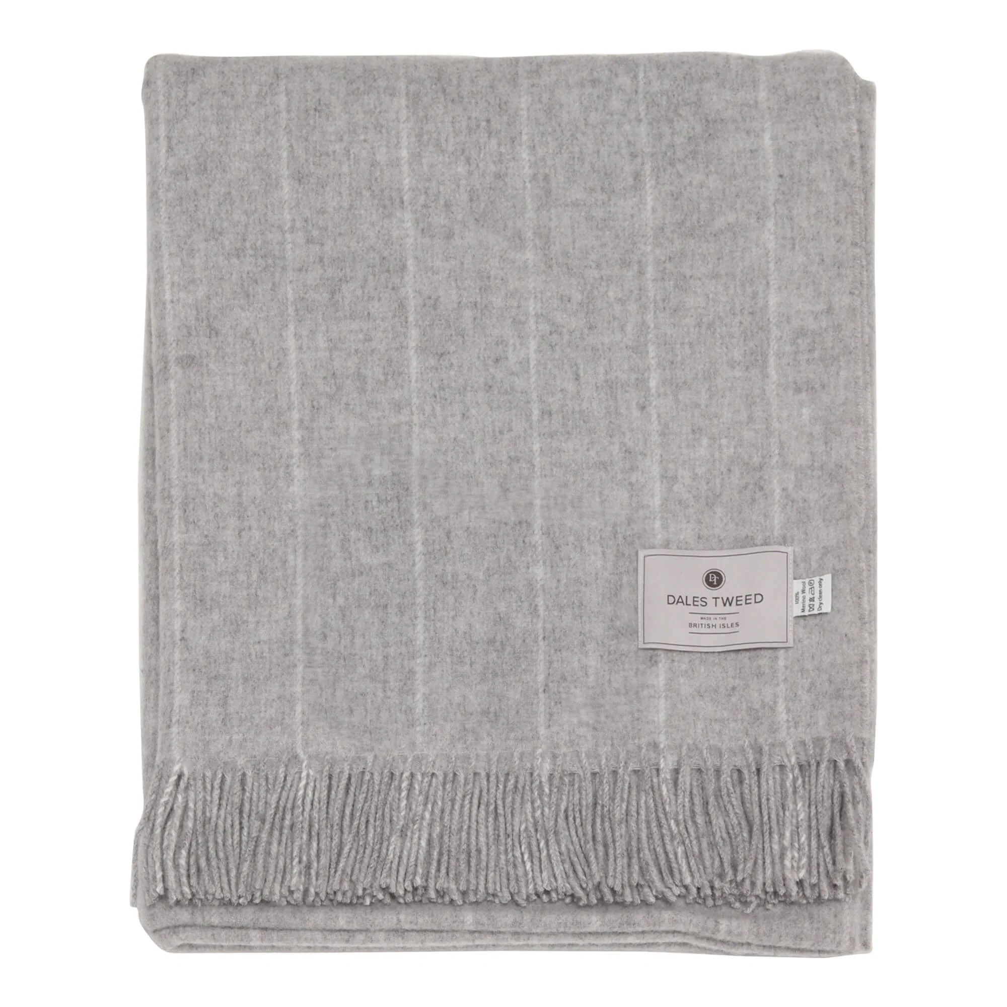 Dales by Abraham Moon Pinstripe Grey Throw - Image 4