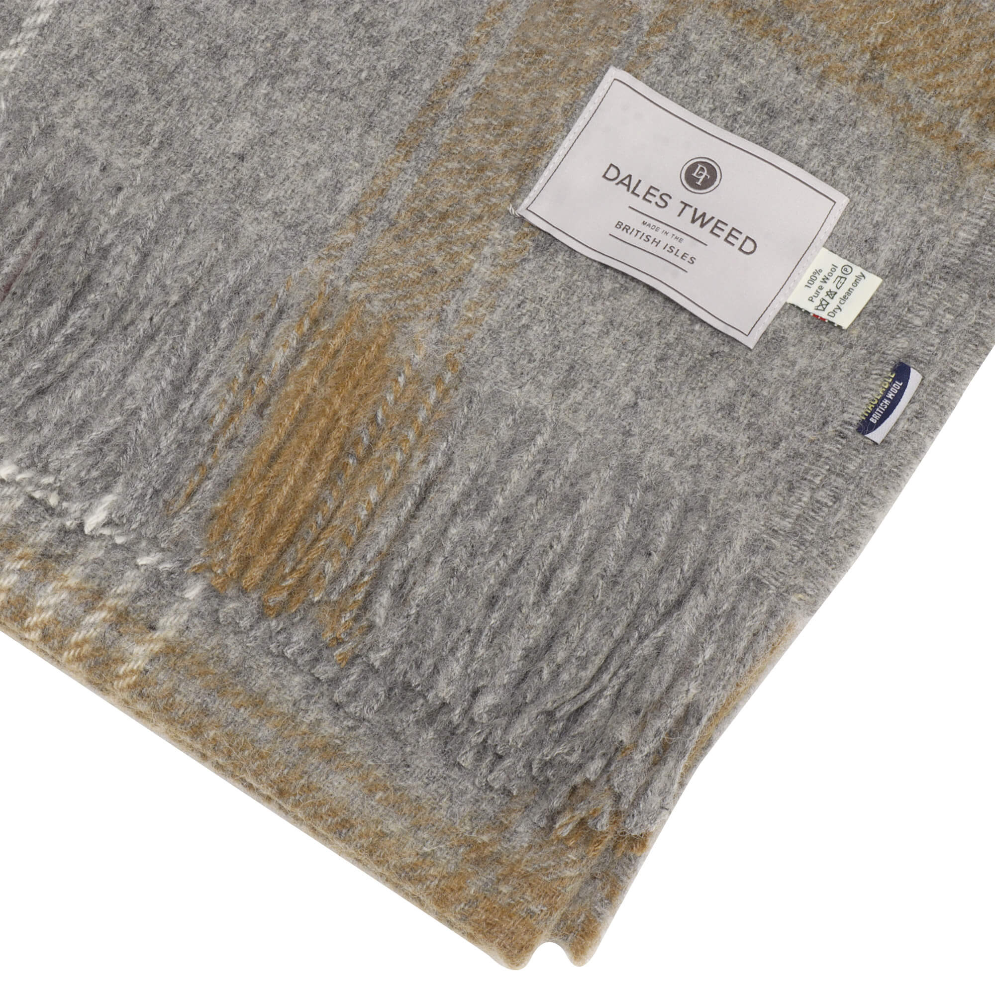 Dales By Moon Classic Check Throw Silver/Pink - Image 3