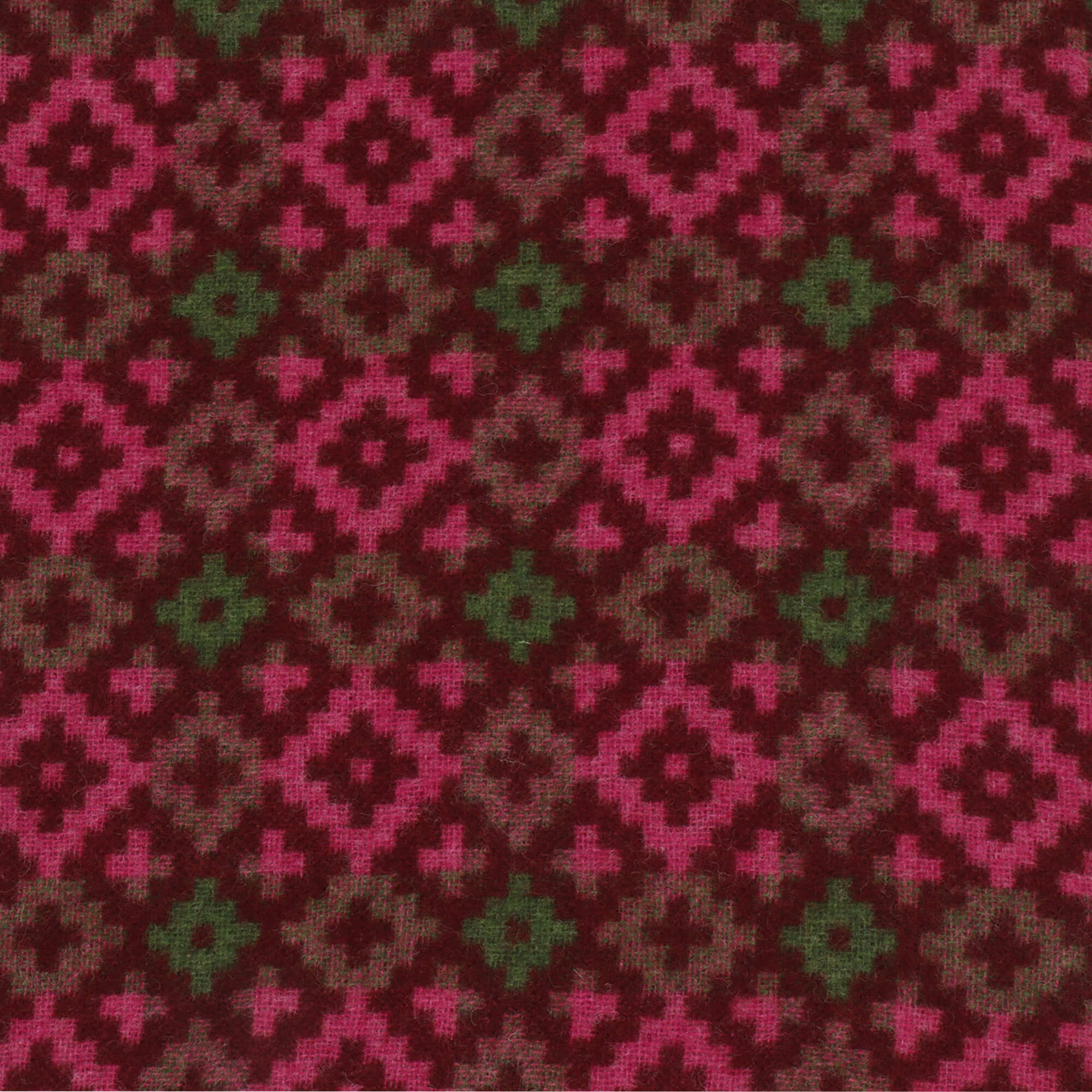 Dales By Moon Dartmouth Wool Throw Burgundy/Pink - Image 2
