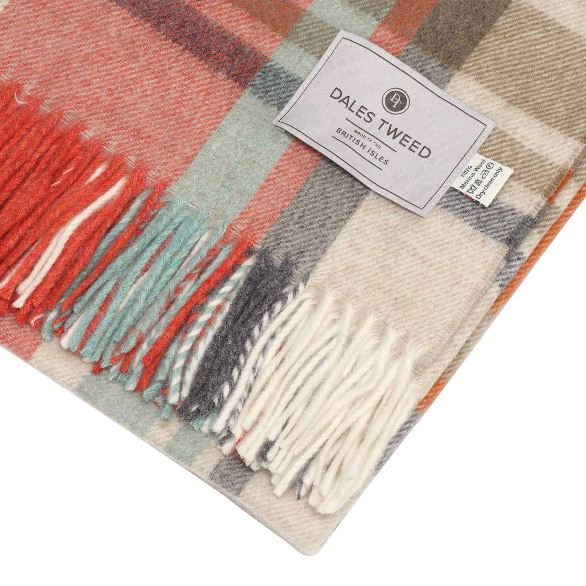 Dales By Moon Portree Merino Wool Throw Orange - Image 4