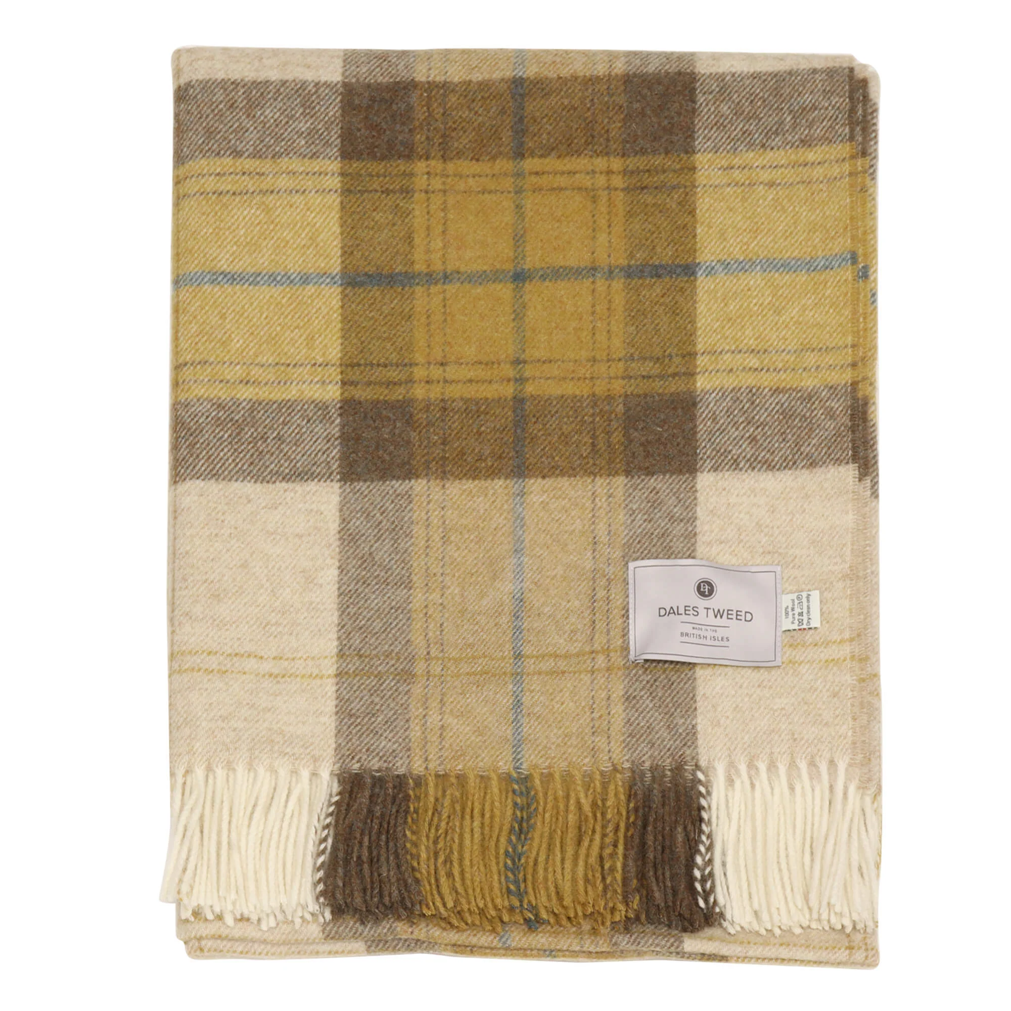 Dales By Moon Skye Check Throw Gold - Image 4