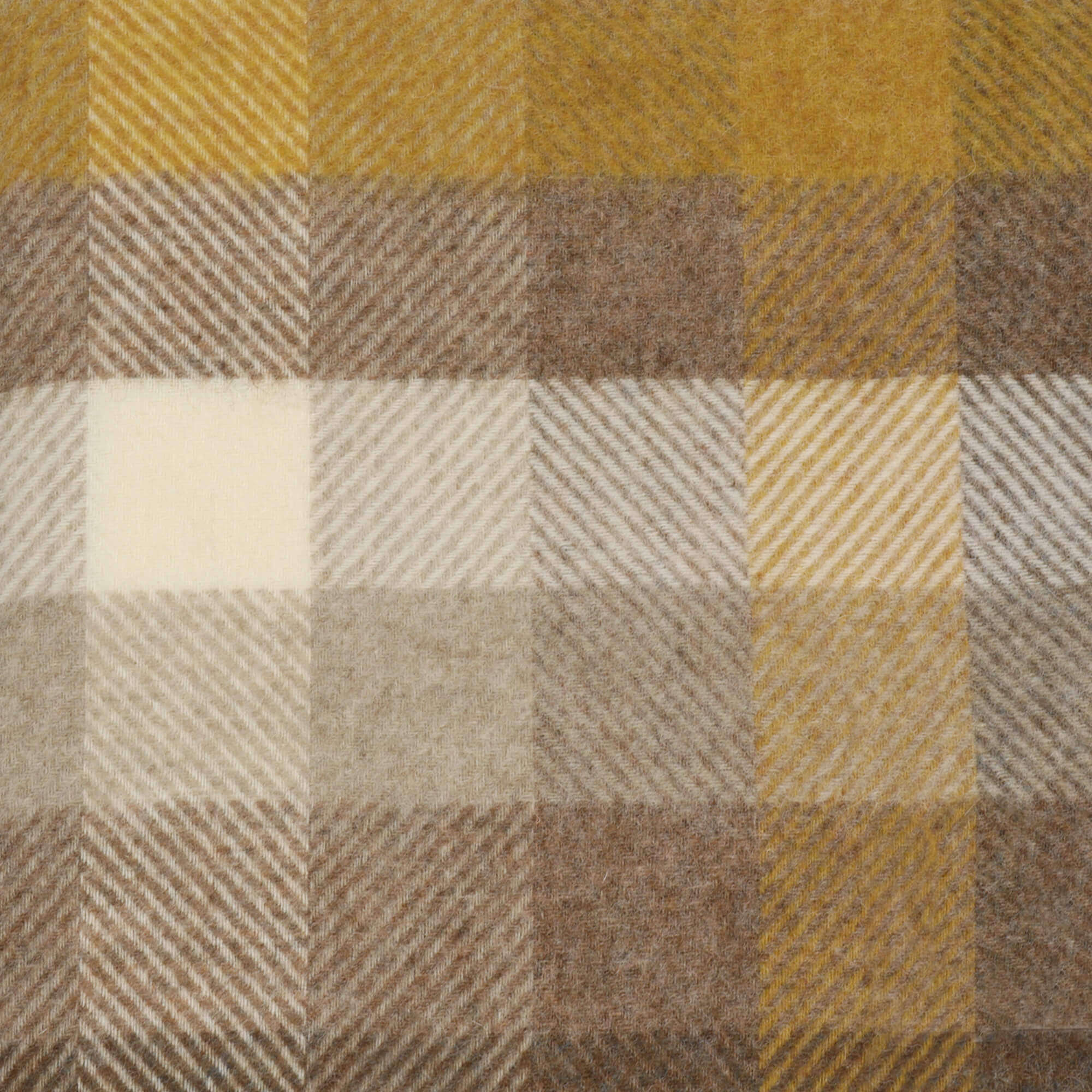 Dales By Moon Woodale Check Throw Gold - Image 2