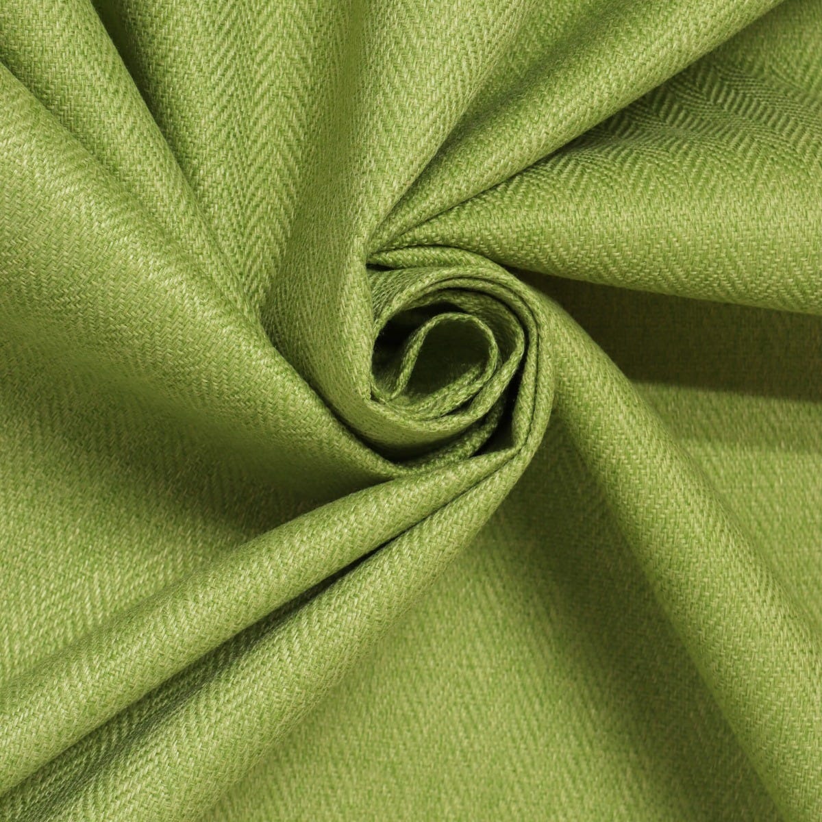Danbury Herringbone FR Lime Fabric - Image 3