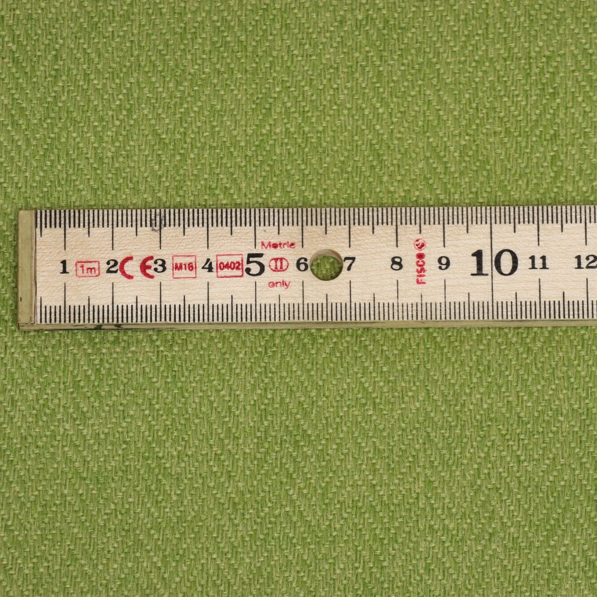 Danbury Herringbone FR Lime Fabric - Image 4