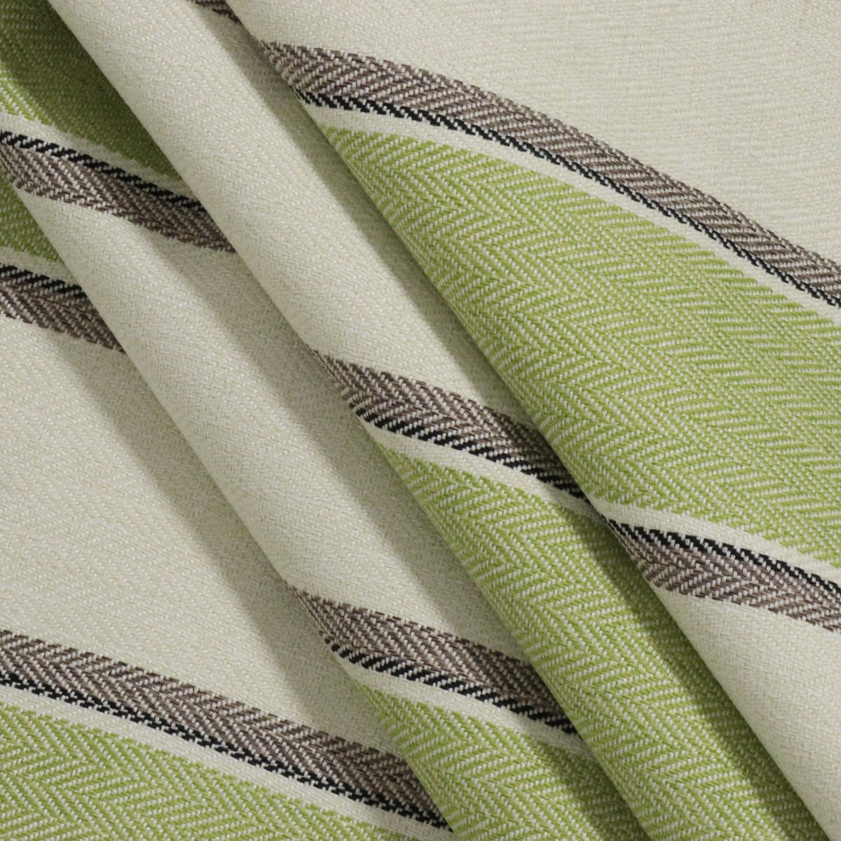 Danbury Herringbone Green Stripe FR Fabric - Image 6