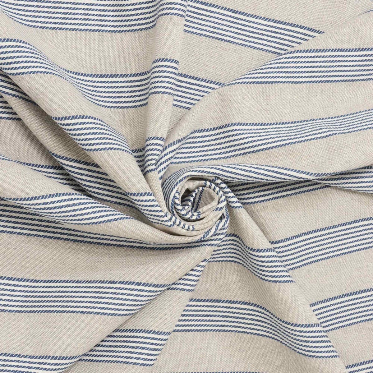 Dartmouth Stripe Blue Double Width Fabric - Image 3