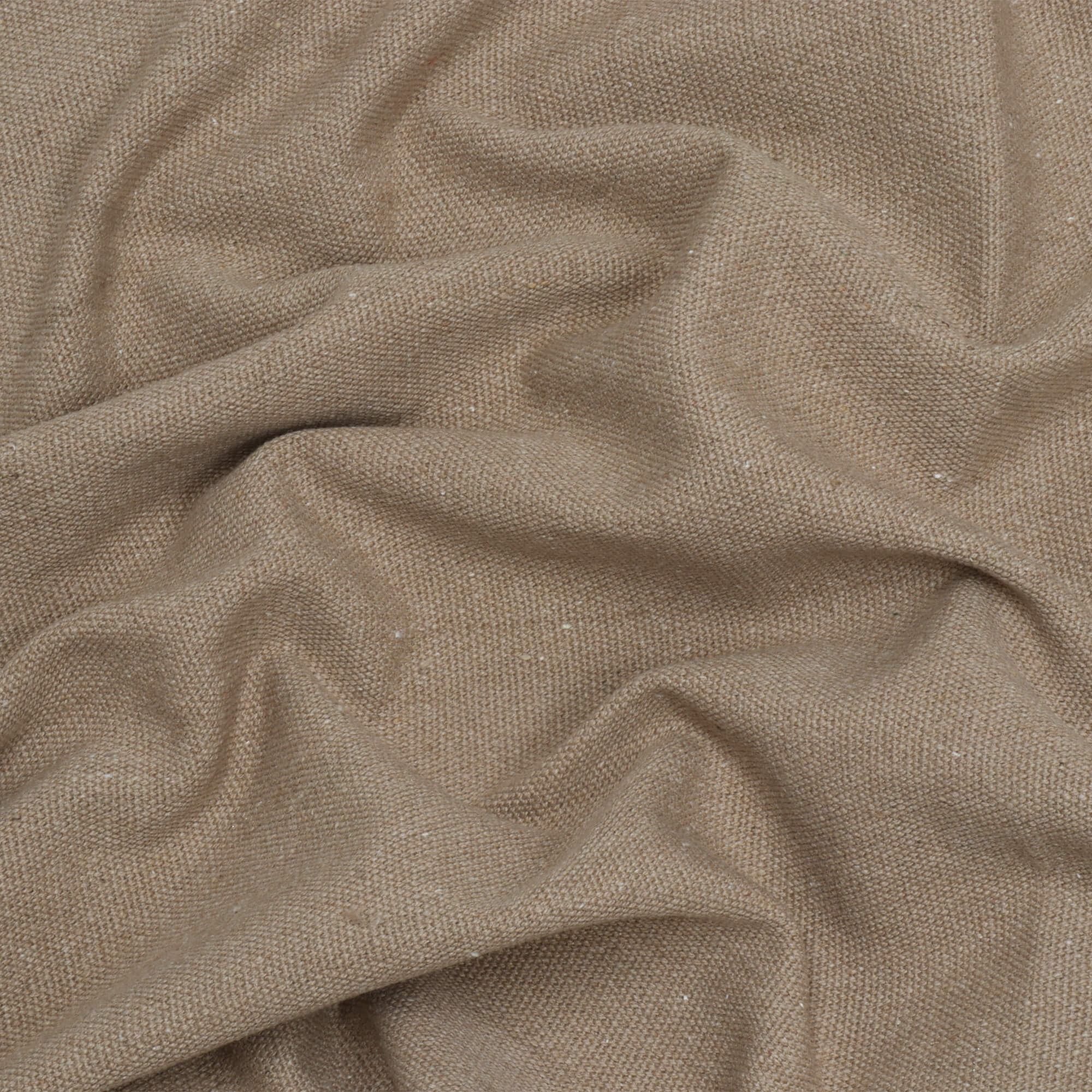 Denver Plain 100% Mixed Fibres Tan Fabric - Image 3