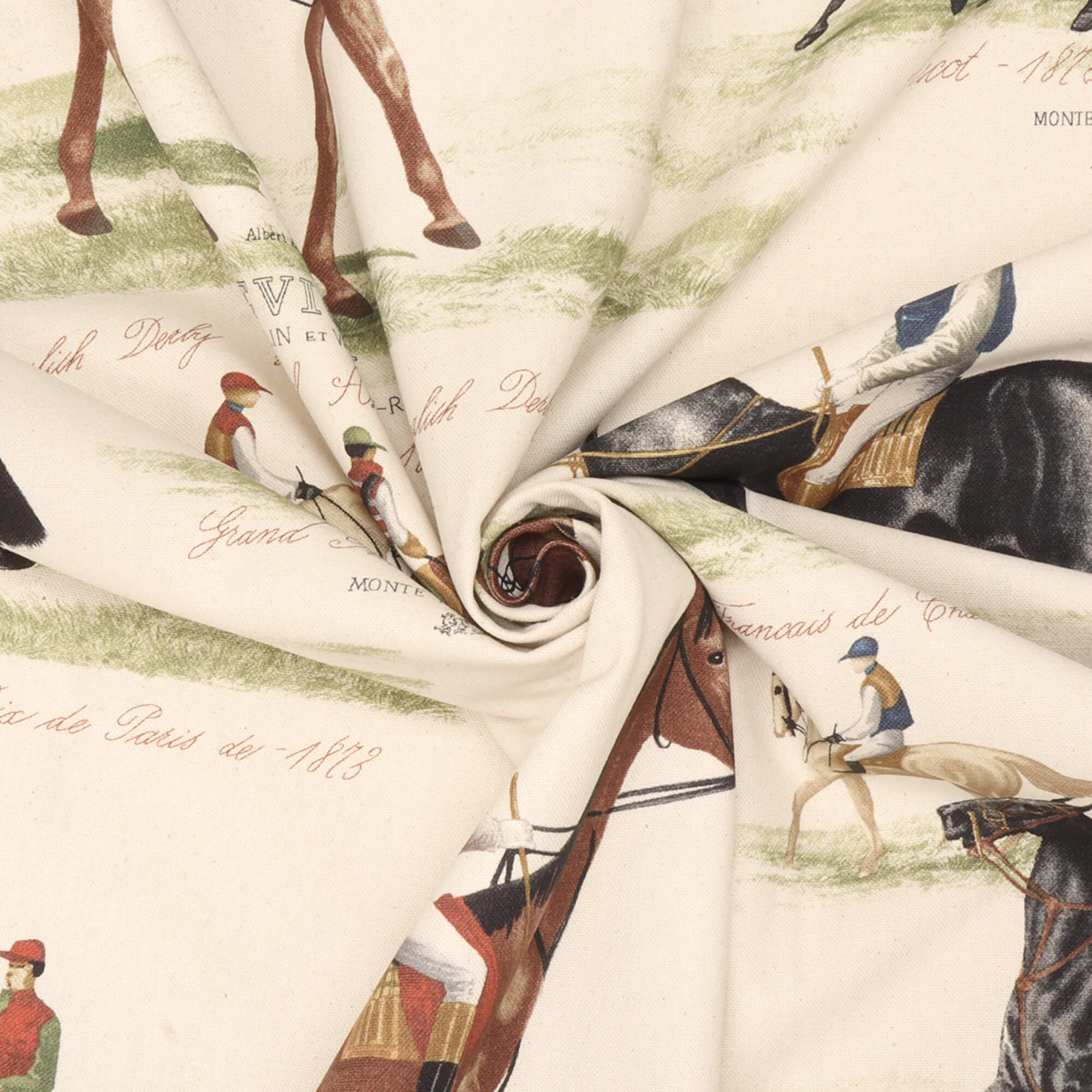 Derby Ascot Double Width Natural Fabric - Image 3