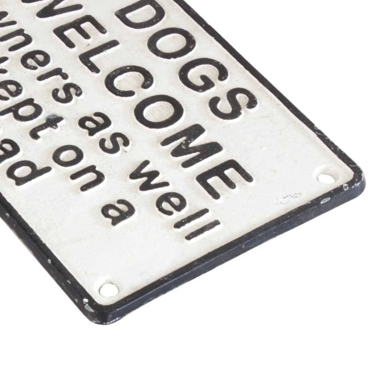 Dogs Welcome Cast Iron Wall Sign - Image 2