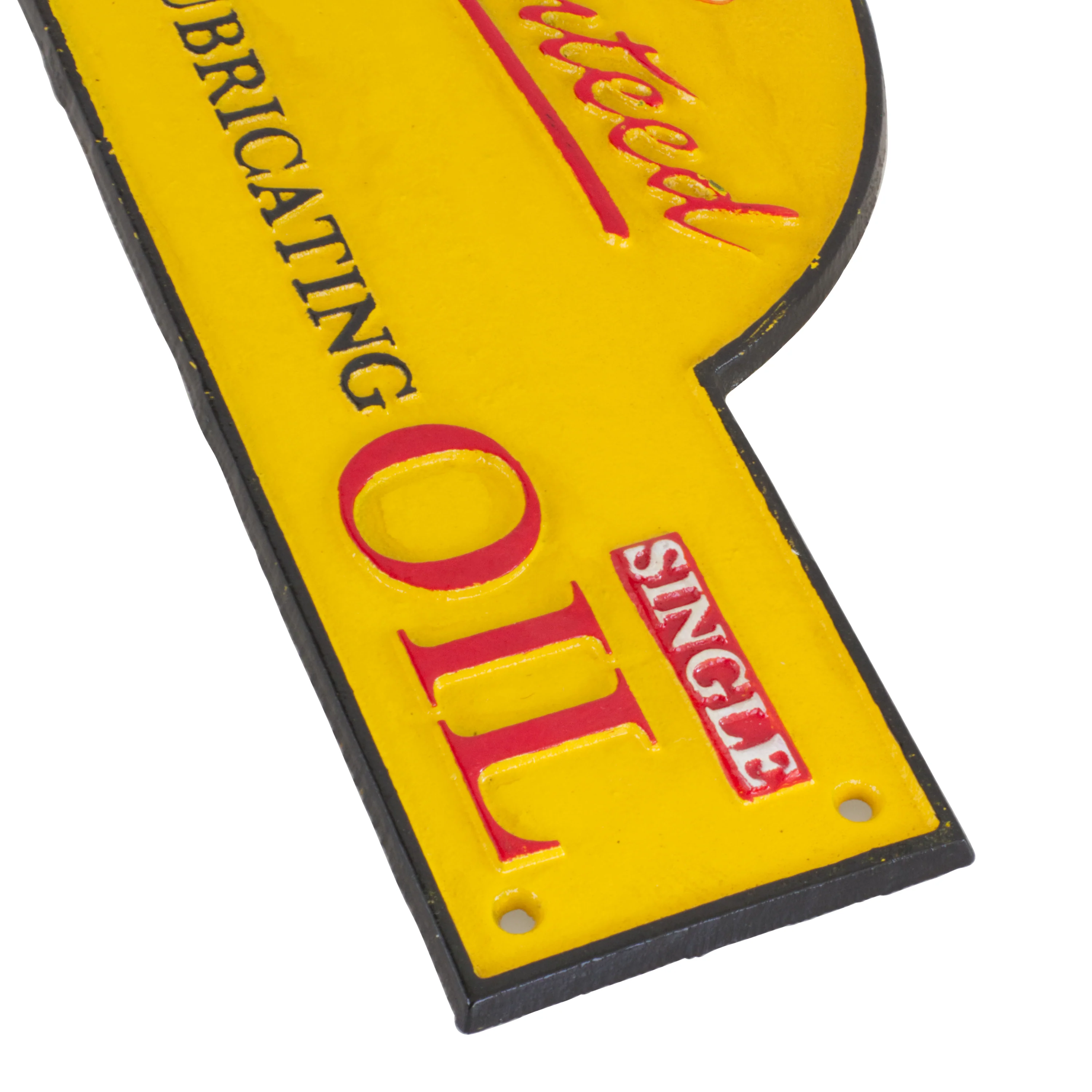 Domed Shell Oil Cast Iron Wall Sign - Image 2
