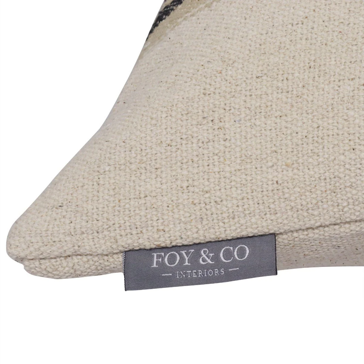 Donan Stripe Ebony Cushion - Image 4