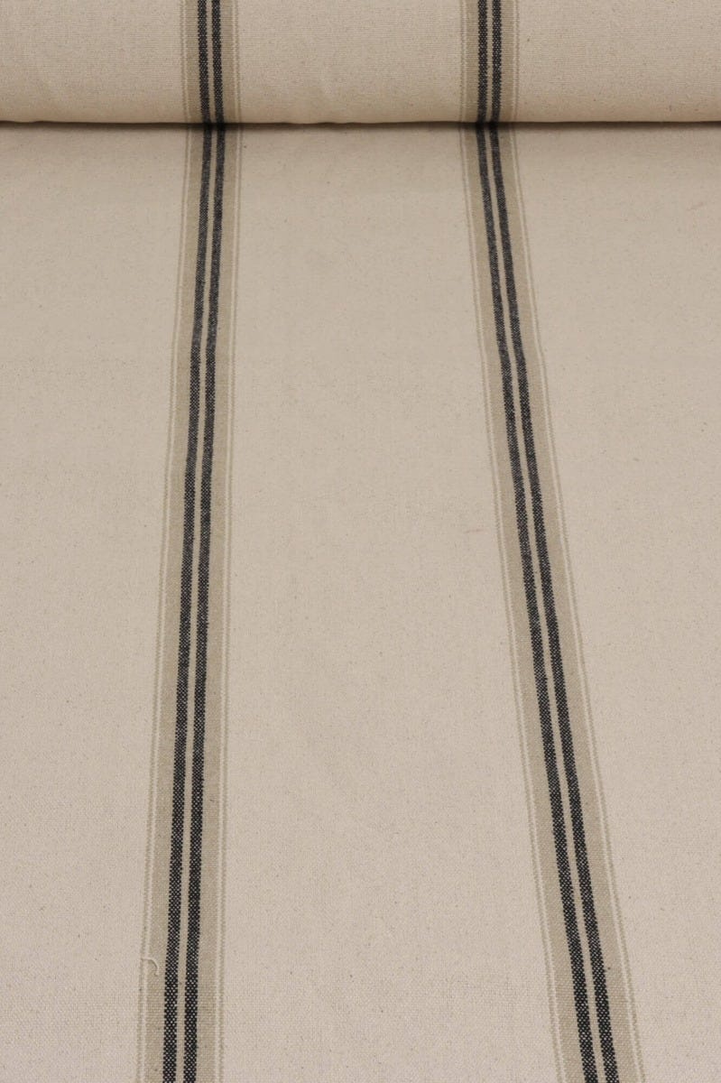 Donan Stripe Ebony Fabric - Image 2
