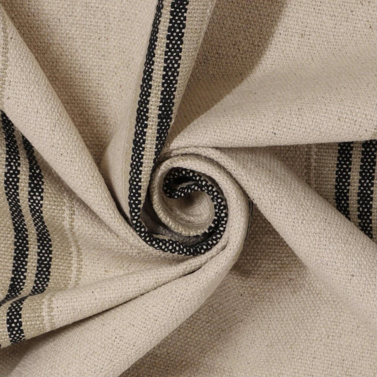 Donan Stripe Ebony Fabric - Image 4