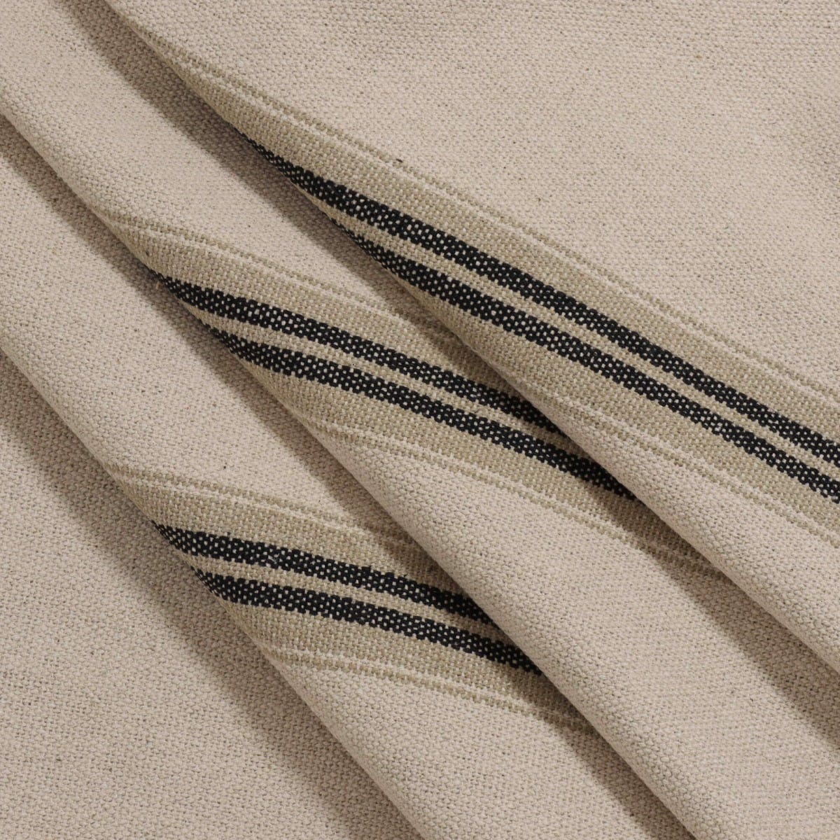 Donan Stripe Ebony Fabric - Image 7