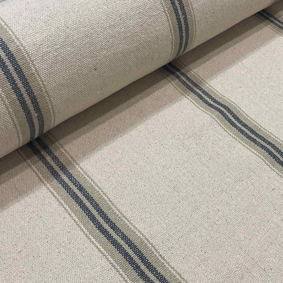 Donan Stripe Grey Fabric - Image 4