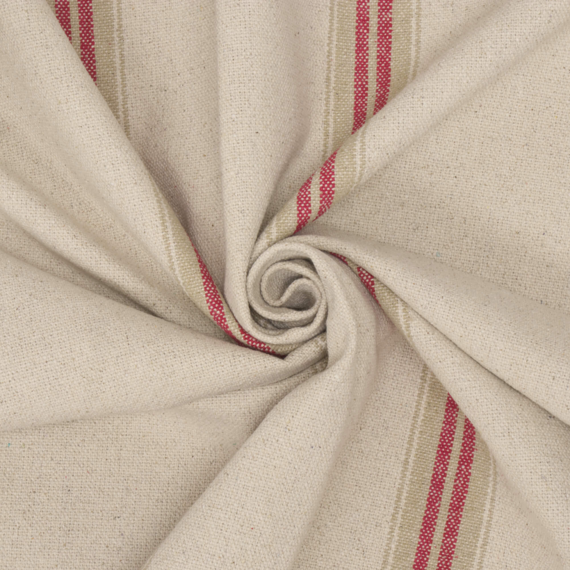 Donan Stripe Red Fabric - Image 3