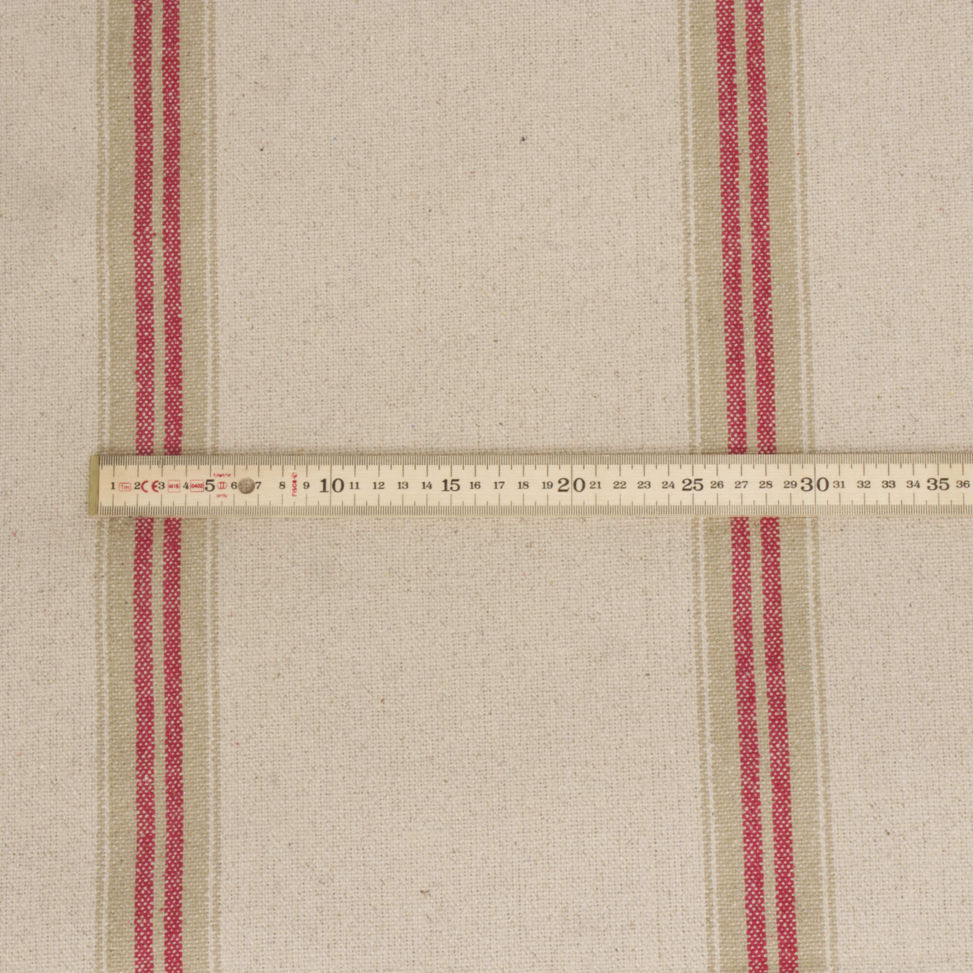 Donan Stripe Red Fabric - Image 4