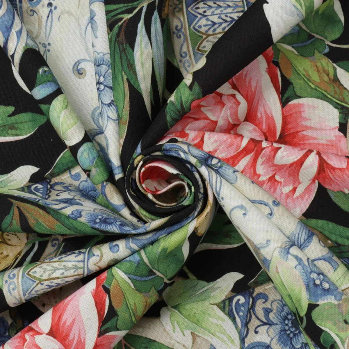 Clearance Dorchester Floral Black Fabric - Image 3