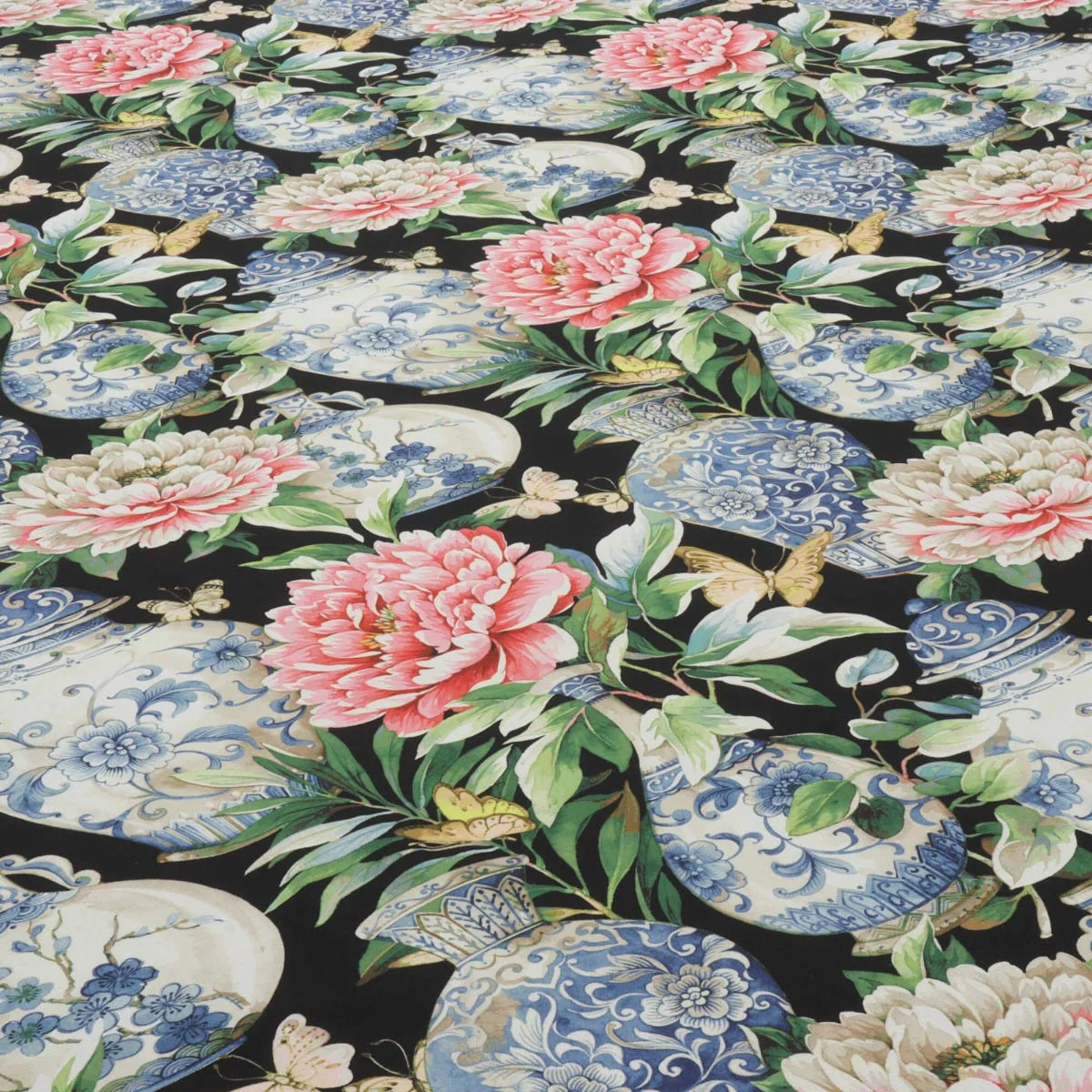 Clearance Dorchester Floral Black Fabric - Image 4