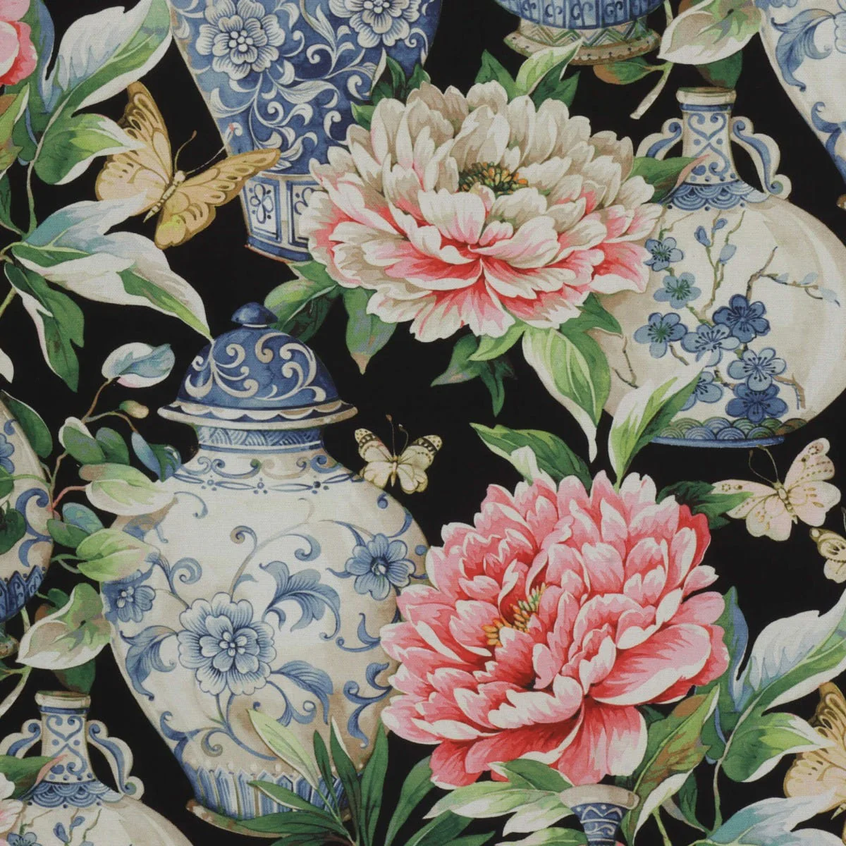 Clearance Dorchester Floral Black Fabric - Image 6