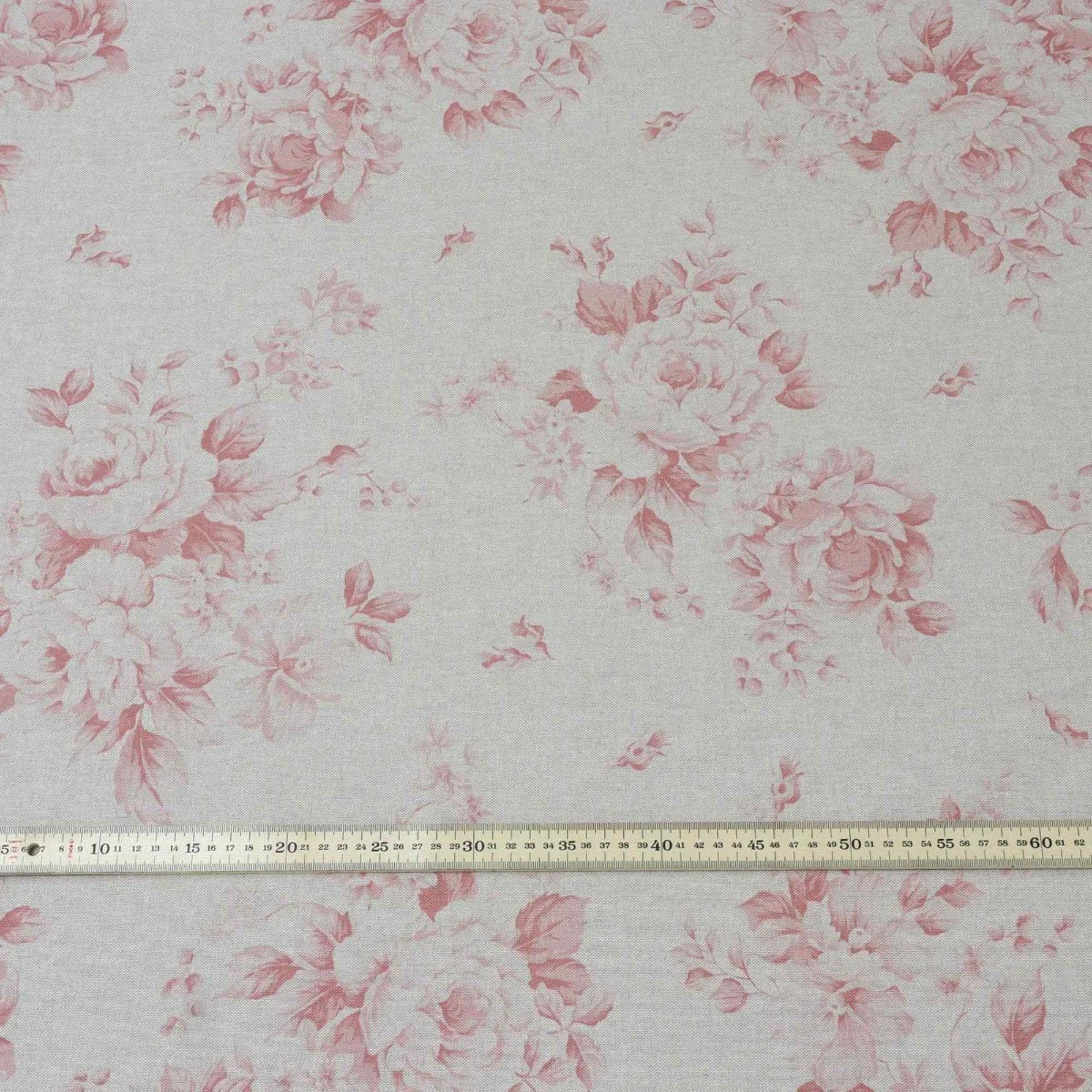 Dorothy Rose Coral Red Double Width Fabric - Image 5