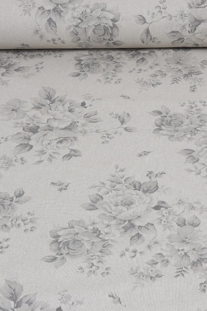 Dorothy Rose Dove Grey Double Width Fabric - Image 2
