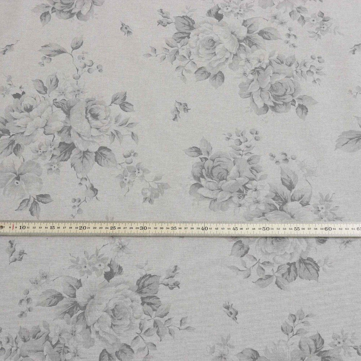 Dorothy Rose Dove Grey Double Width Fabric - Image 5