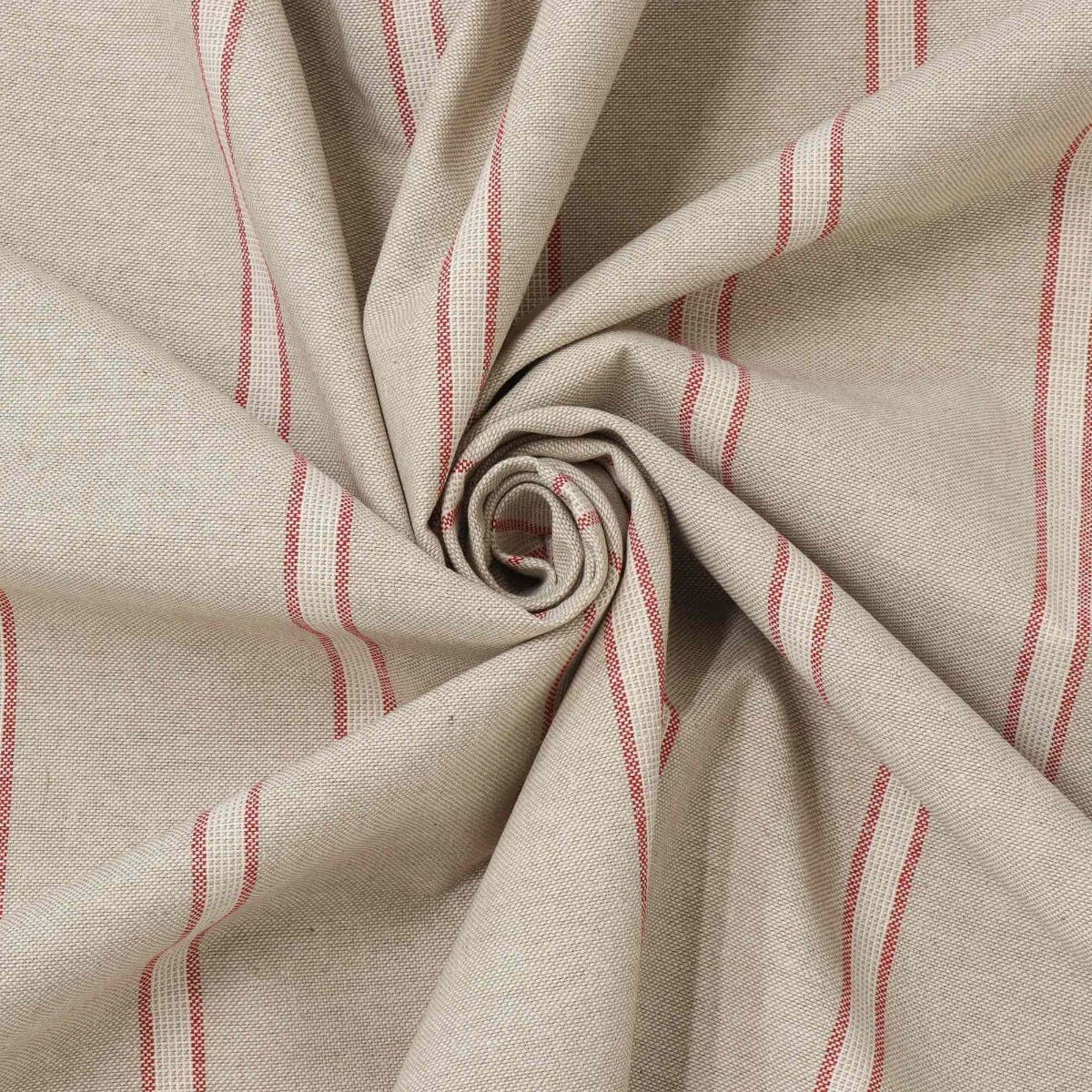 Double Stripe Red Double Width Fabric - Image 3