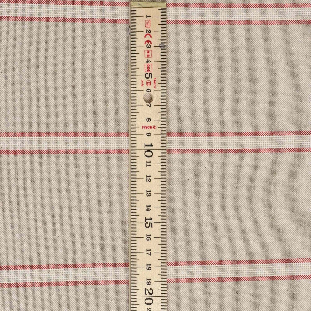 Double Stripe Red Double Width Fabric - Image 4