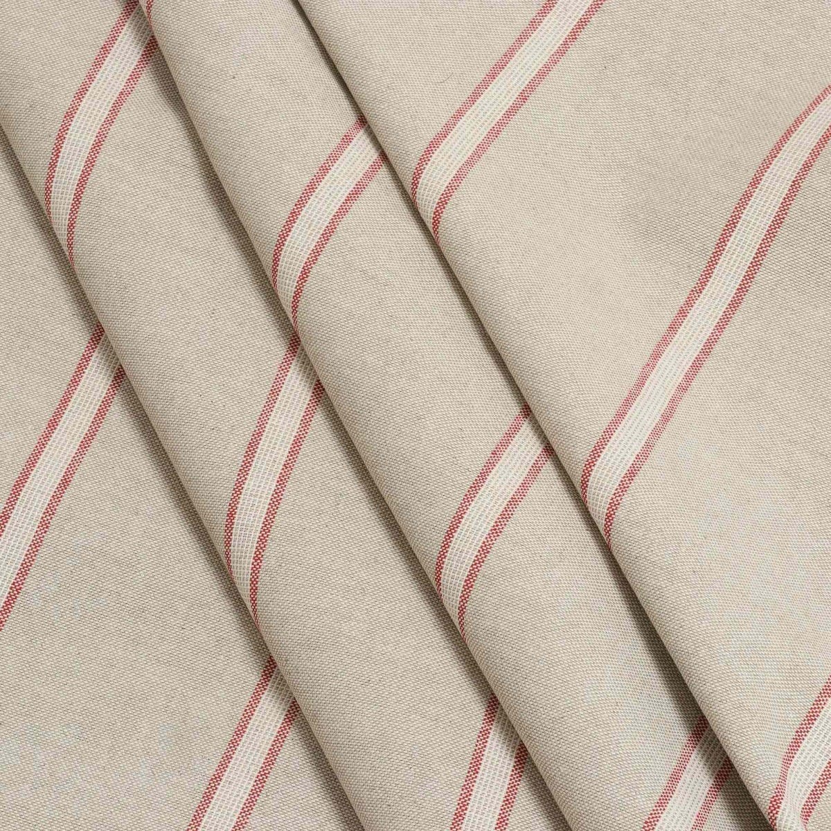 Double Stripe Red Double Width Fabric - Image 6