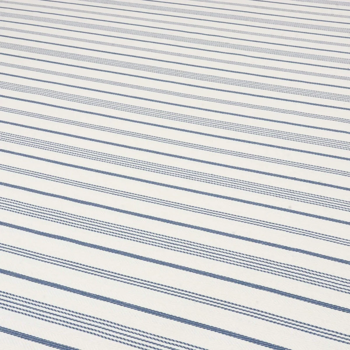 Double Width Milford Stripe Navy Fabric - Image 4