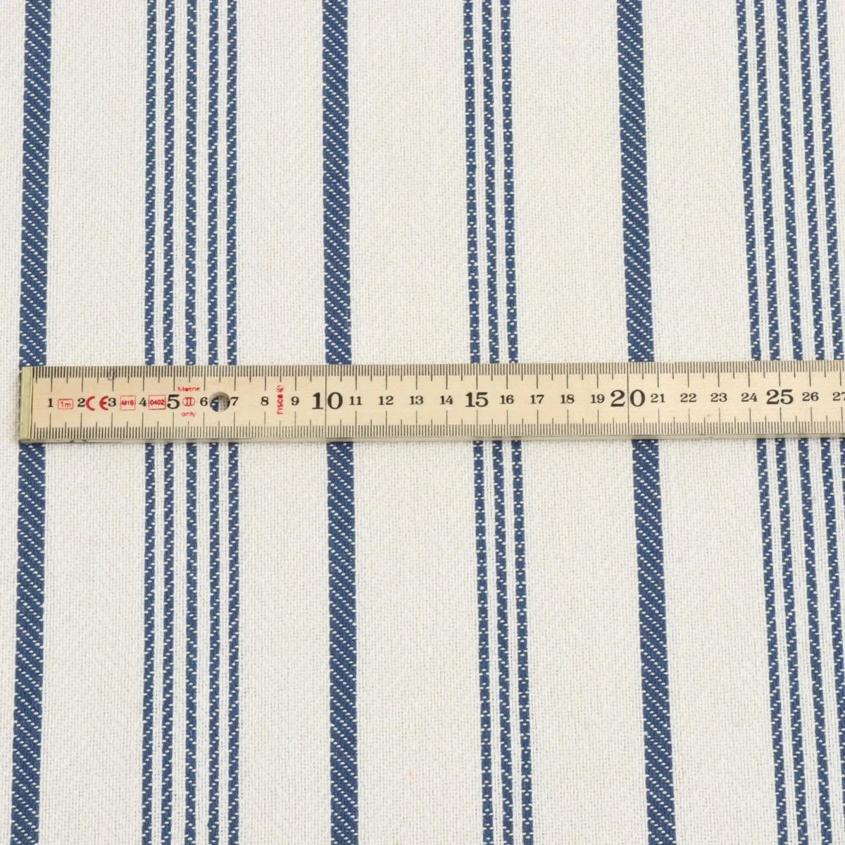 Double Width Milford Stripe Navy Fabric - Image 5