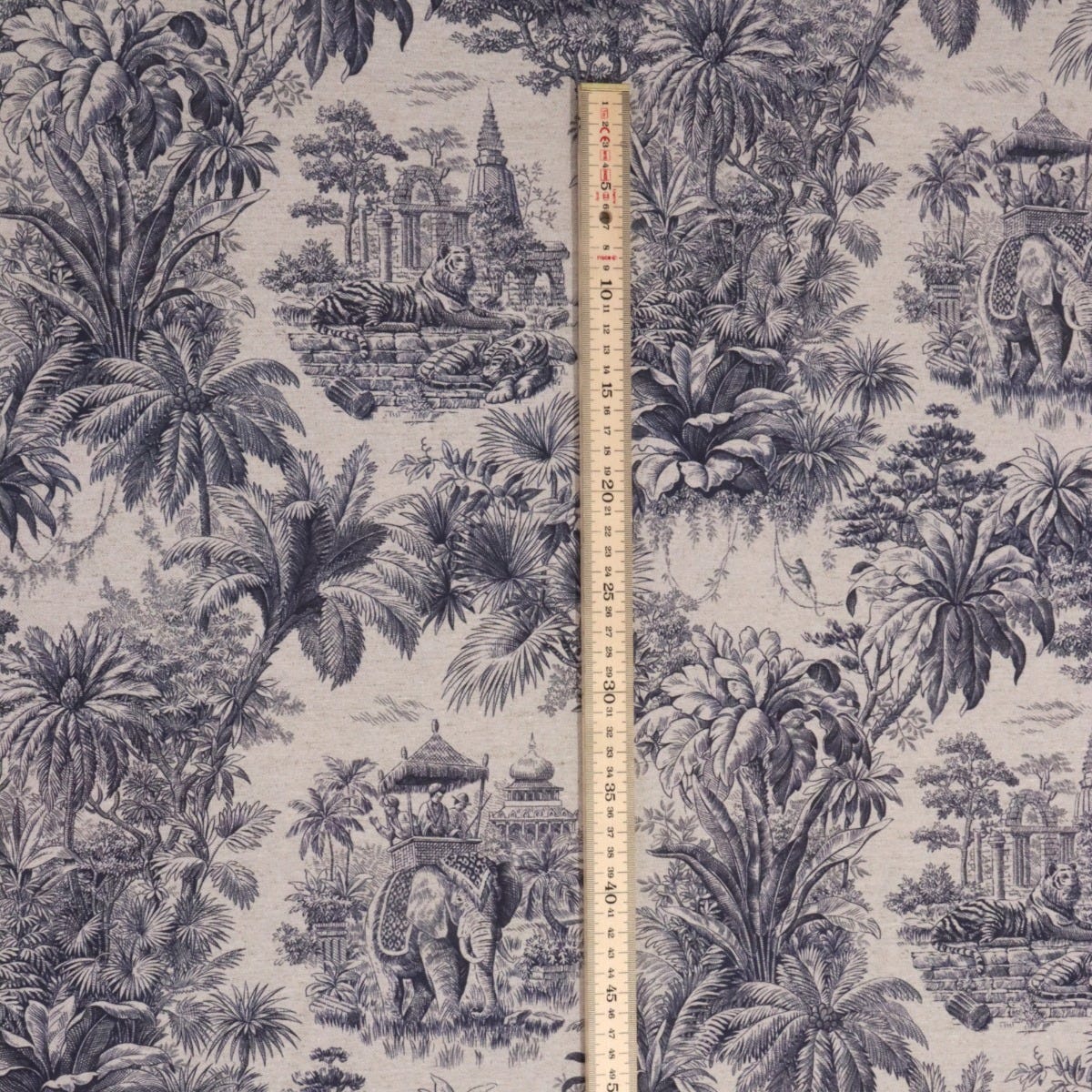 Exotic Shikar Blue / Linen 140cm Fabric - Image 5