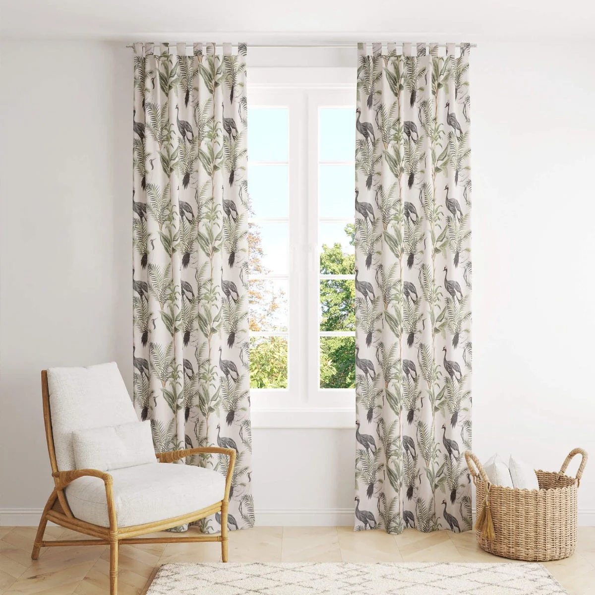 Exotic Storks Outdoor Fabric - Image 9