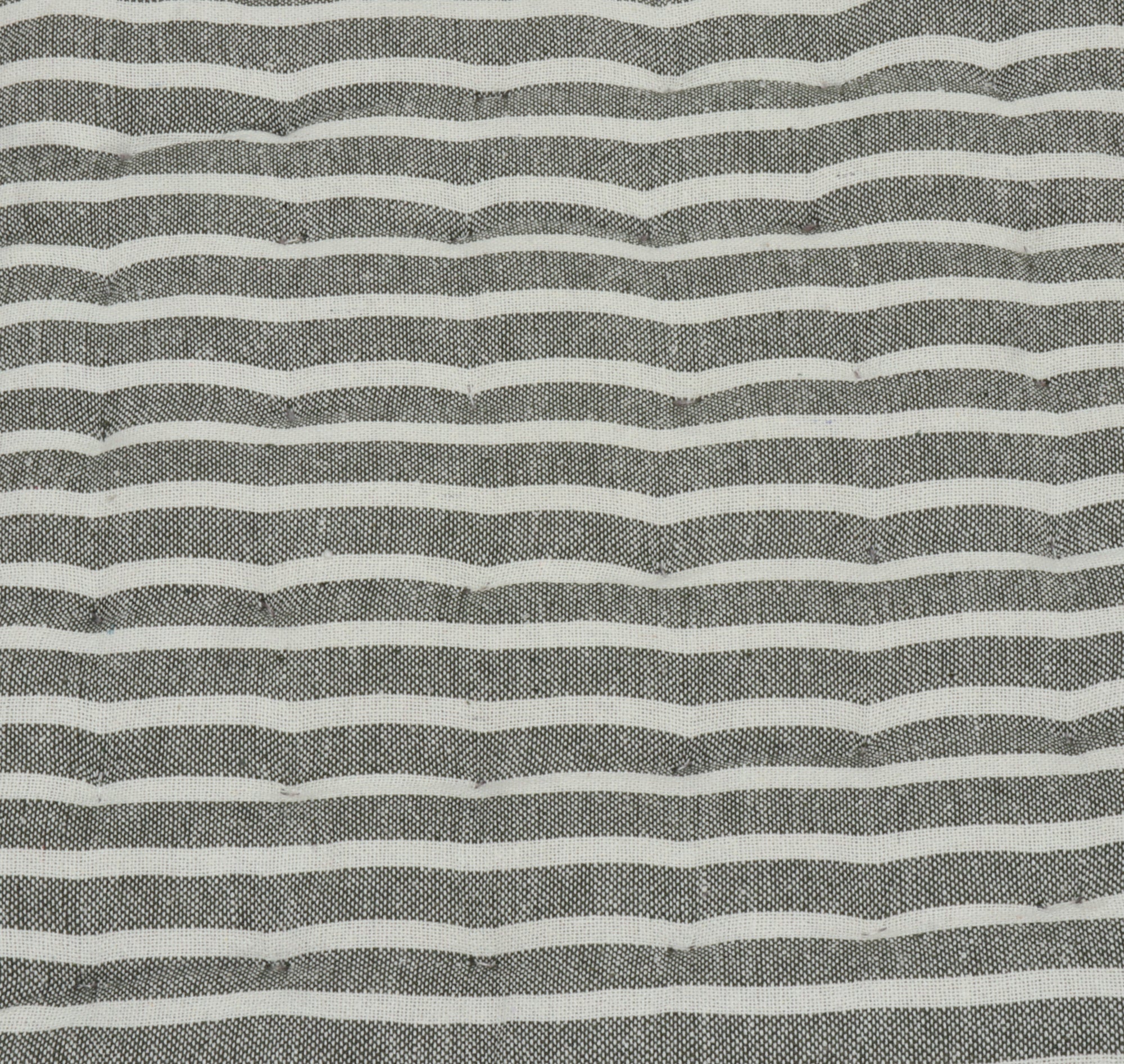Falmouth Stripe Dark Slate Green Cotton Seat Pad - Image 3
