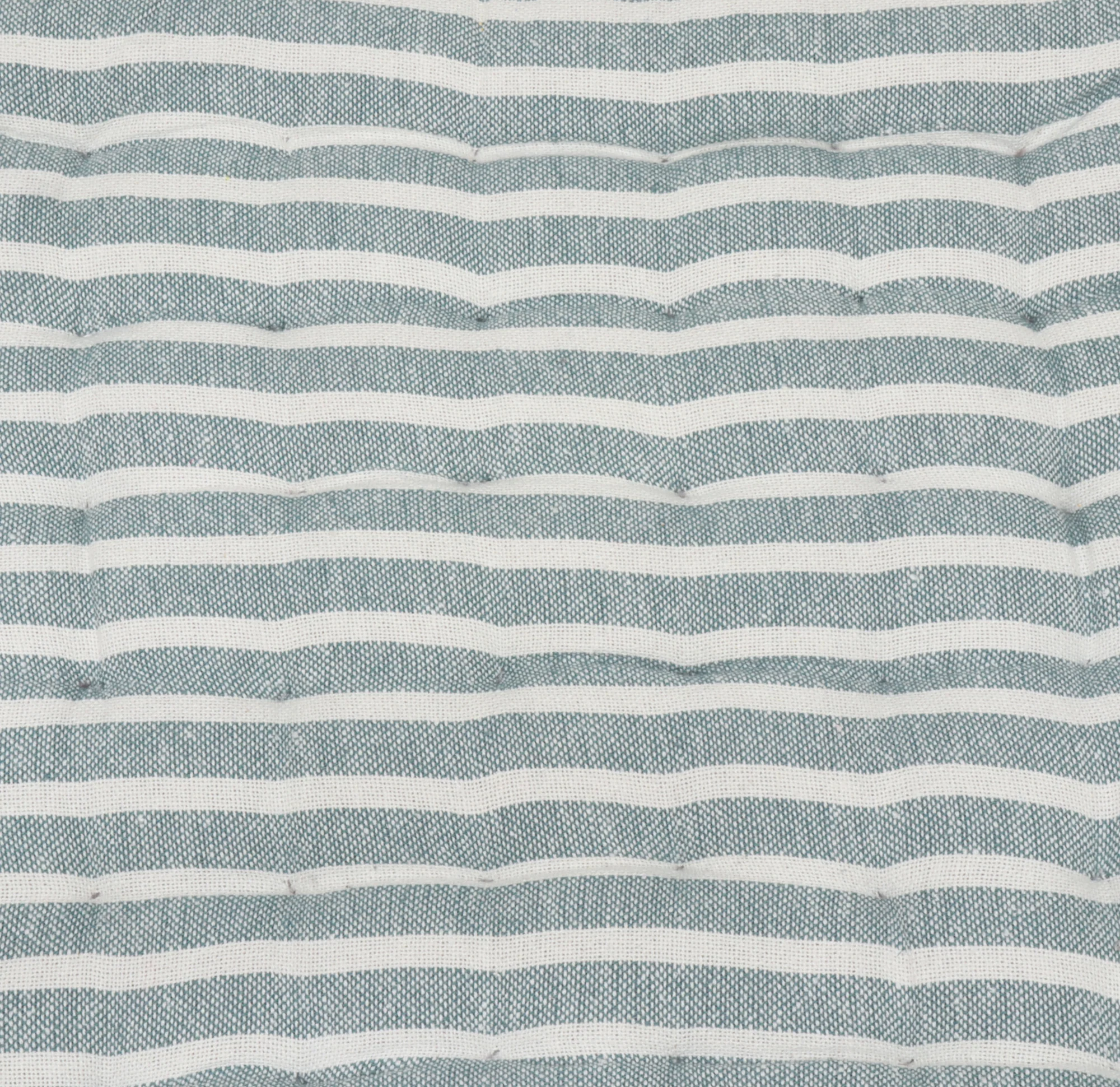 Falmouth Stripe Forest Green Cotton Seat Pad - Image 3