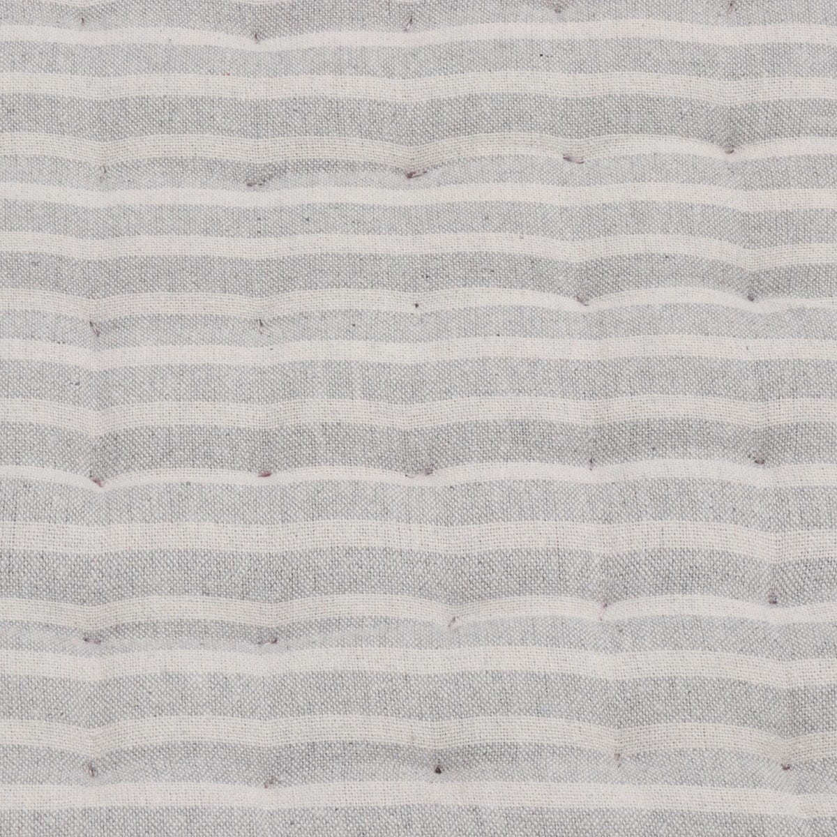 Falmouth Stripe Grey Cotton Seat Pad - Image 4