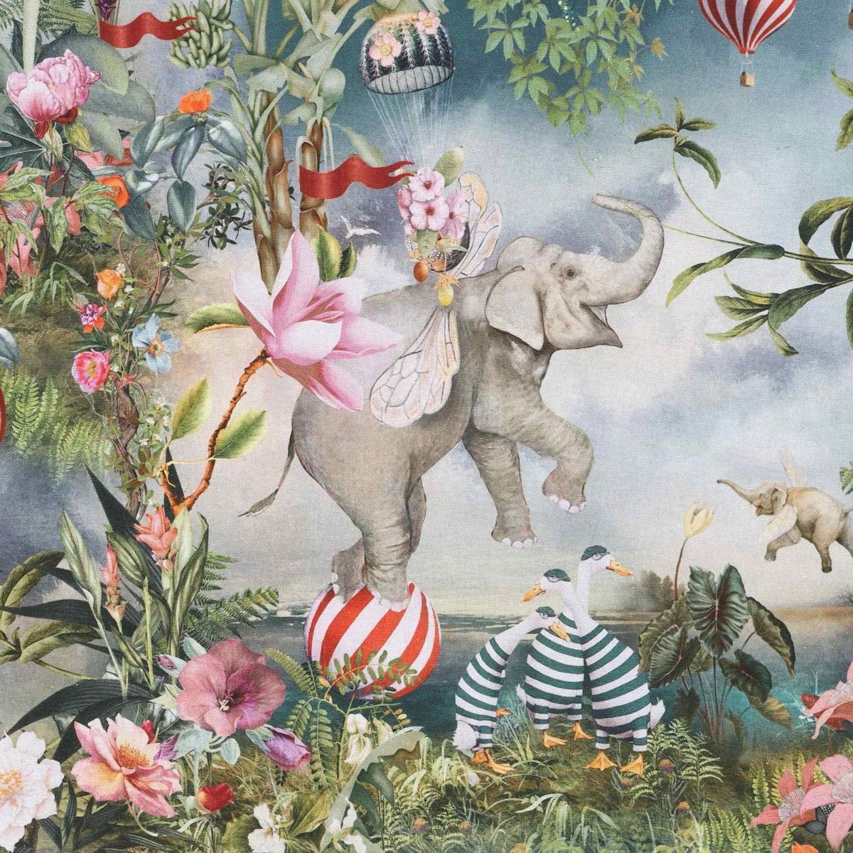 Fantasy Jumbo Elephant Cotton Fabric - Image 6