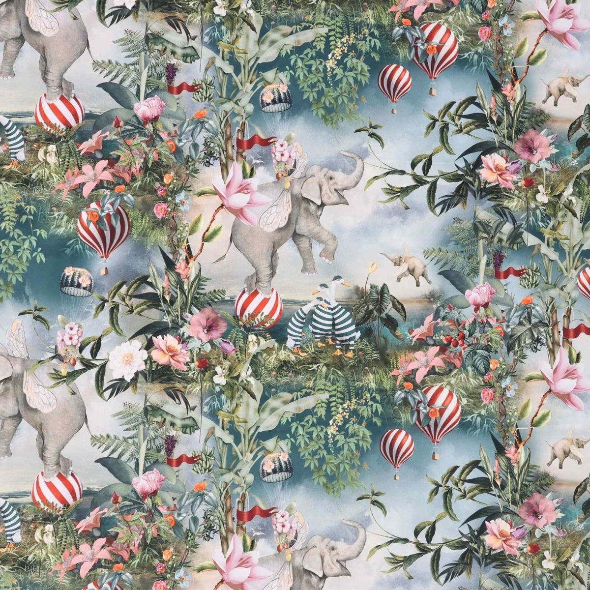 Fantasy Jumbo Elephant Velvet Fabric - Image 9