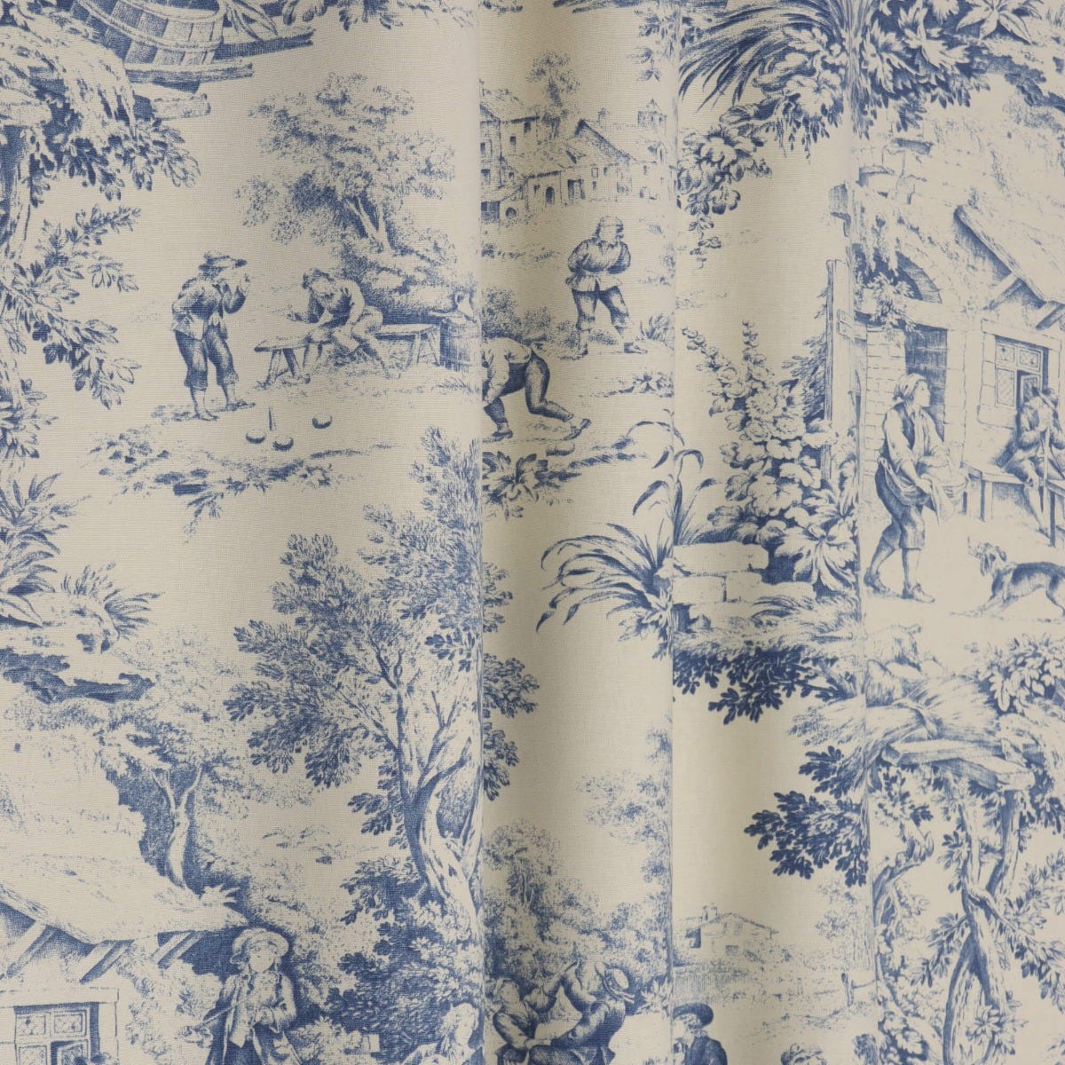 Festin Toile Blue Fabric - Image 7