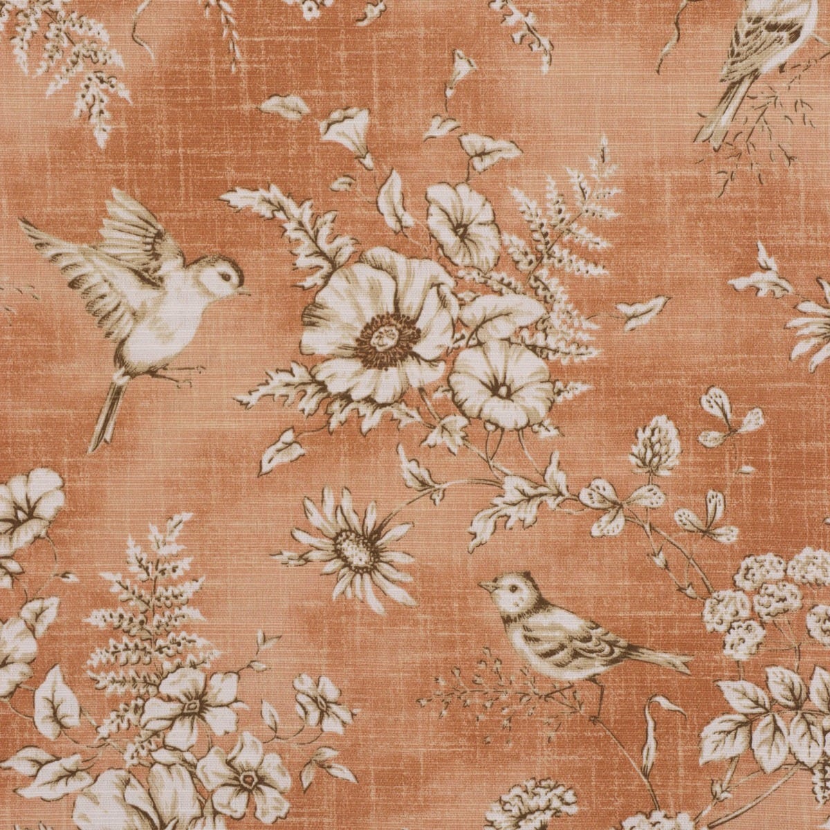 Clearance Finch Floral Toile Sandstone Fabric - Image 5