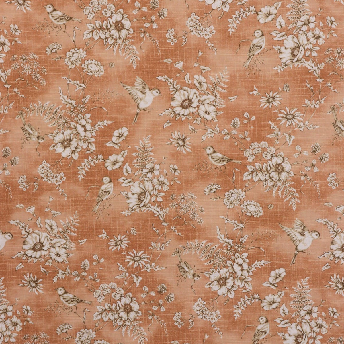Clearance Finch Floral Toile Sandstone Fabric - Image 6