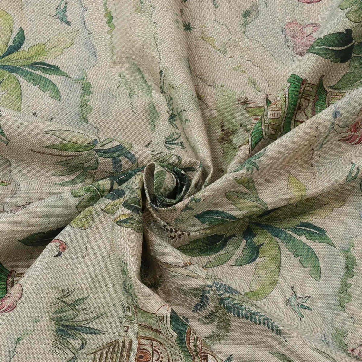 Flamingo & Palms Double Width Fabric - Image 3