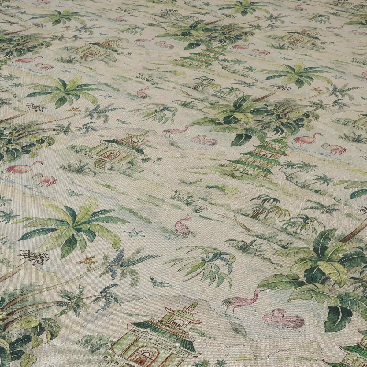 Flamingo & Palms Double Width Fabric - Image 4