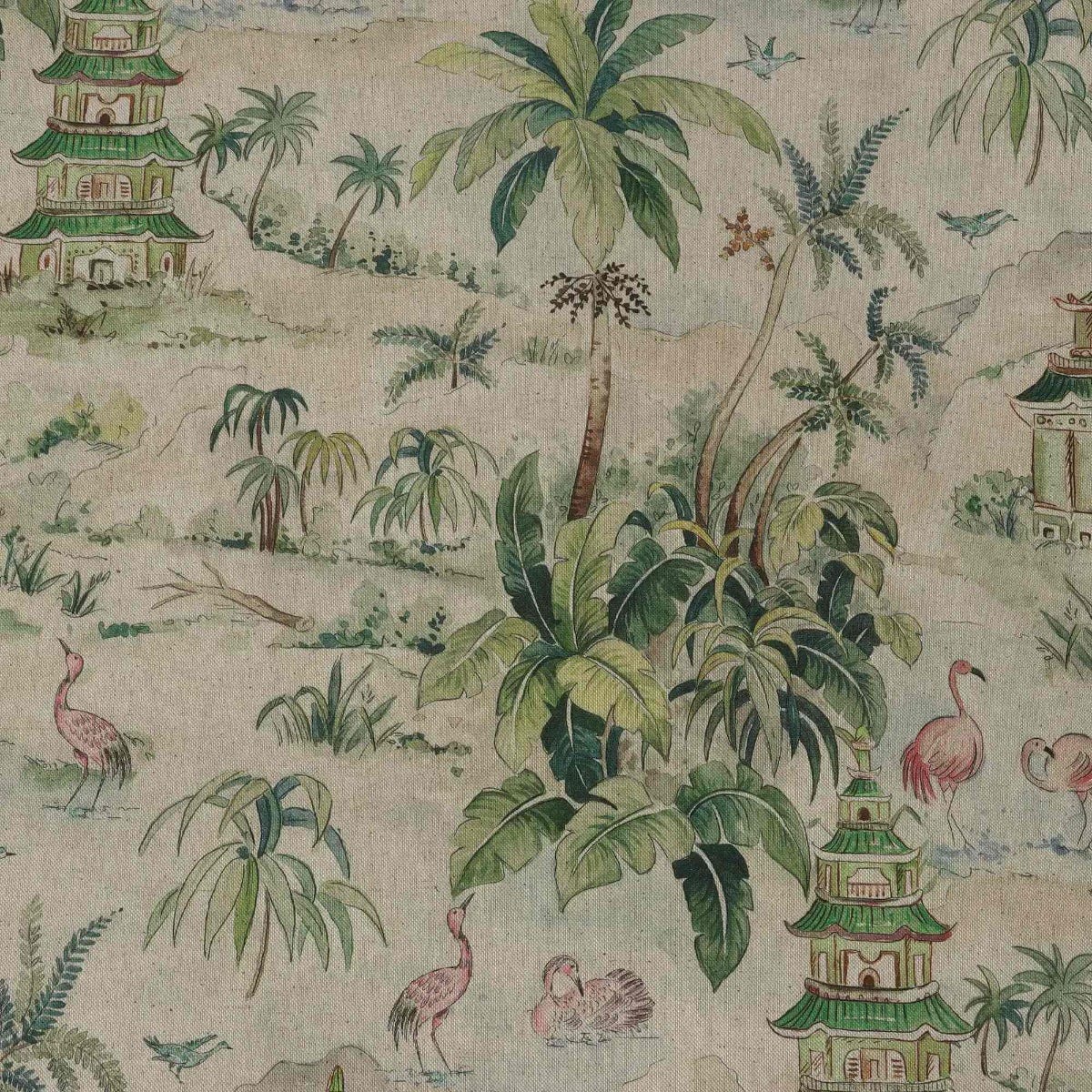 Flamingo & Palms Double Width Fabric - Image 6