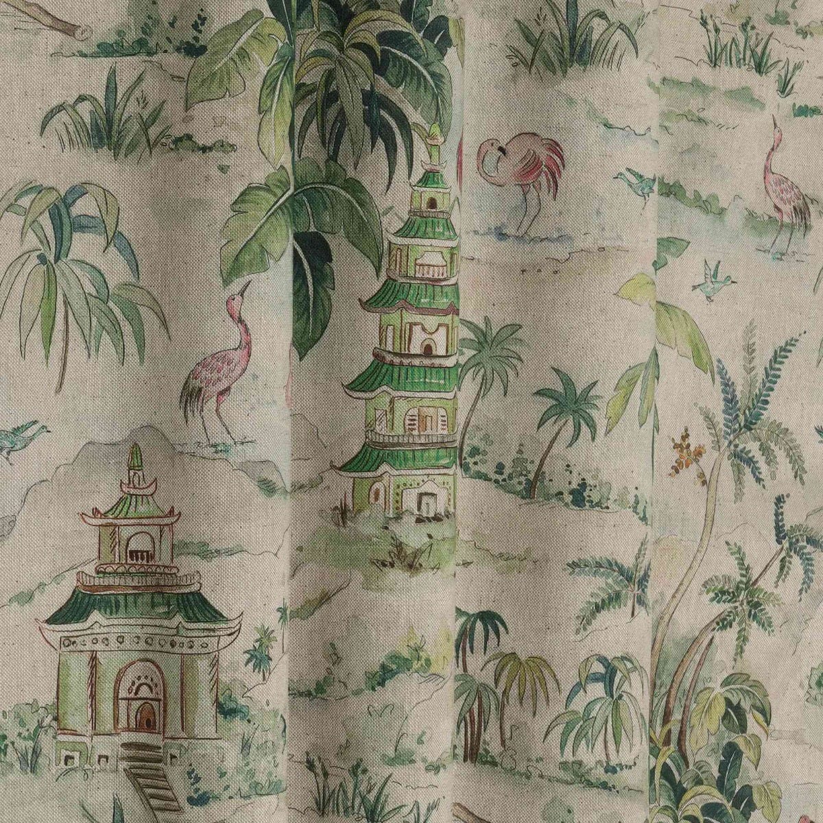 Flamingo & Palms Double Width Fabric - Image 7