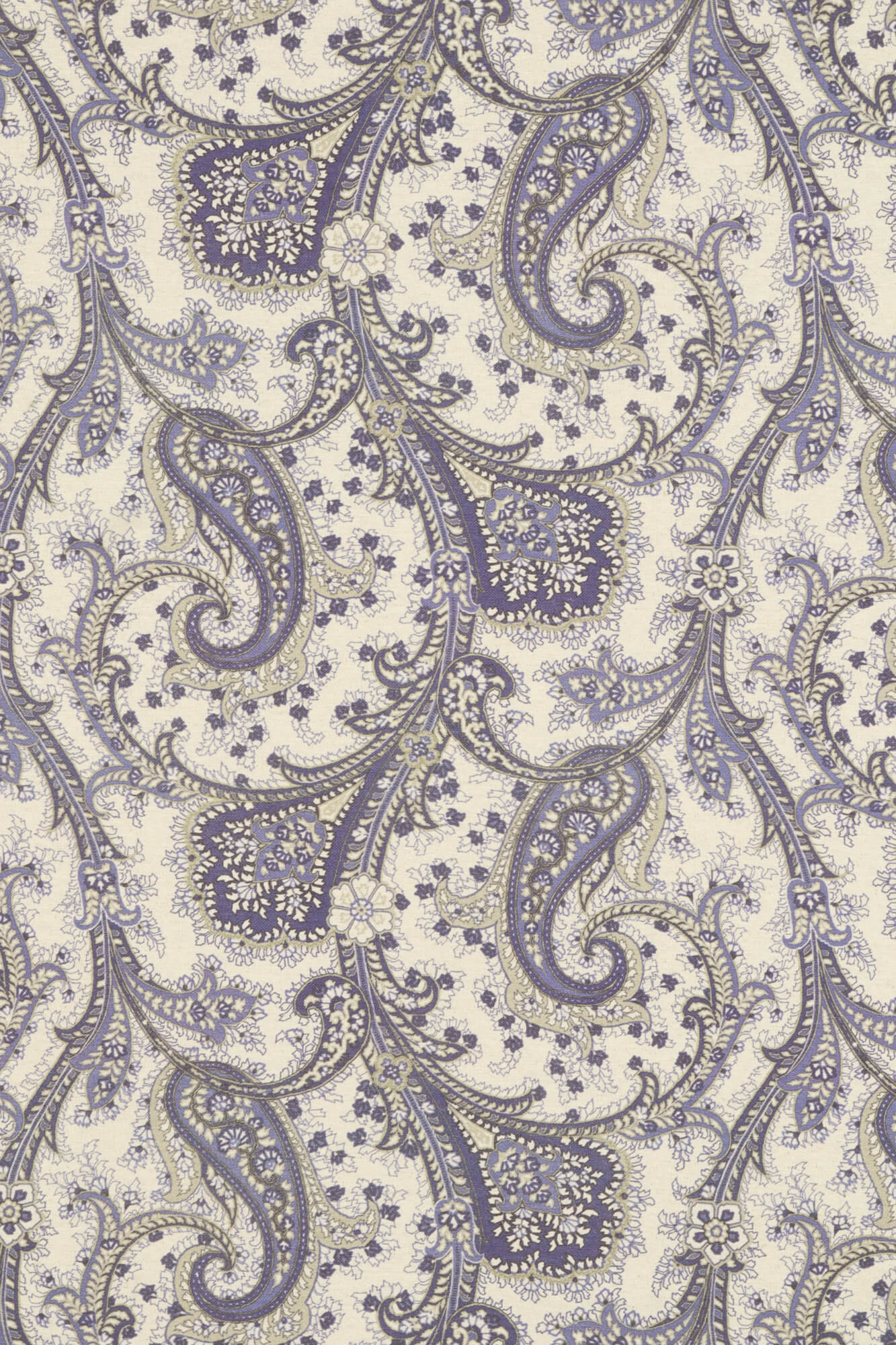 Folk Paisley Blue Fabric