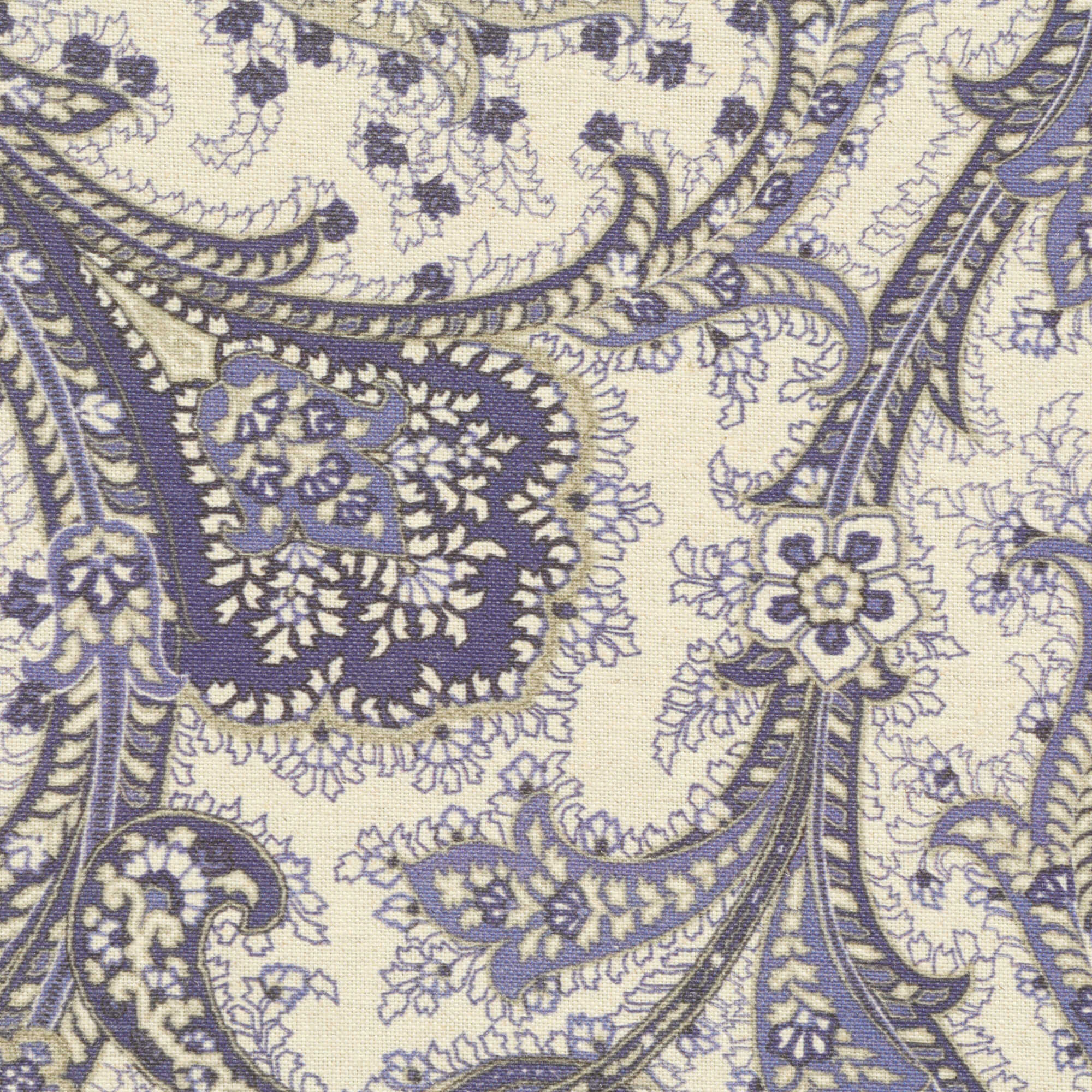 Folk Paisley Blue Fabric - Image 6