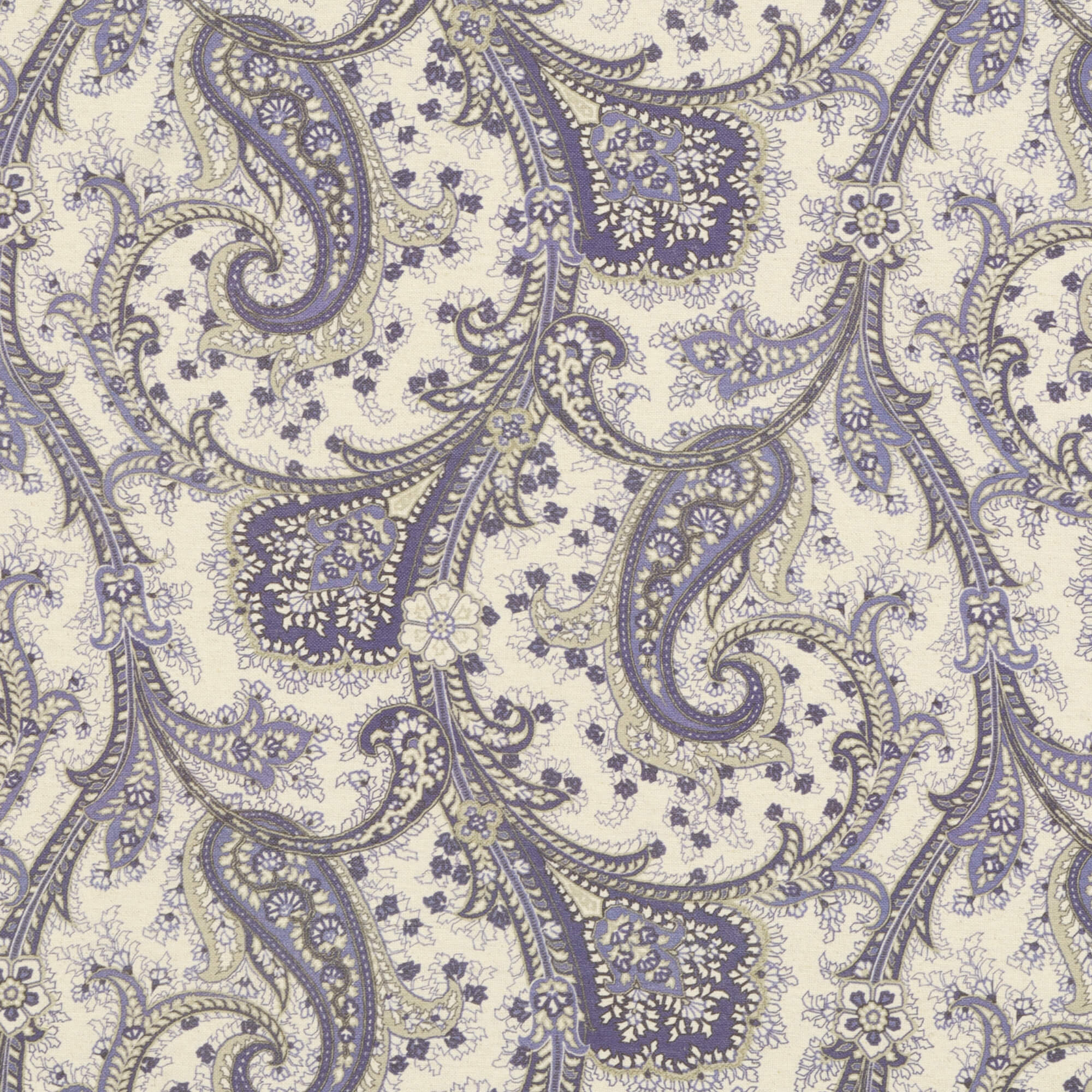 Folk Paisley Blue Fabric - Image 7