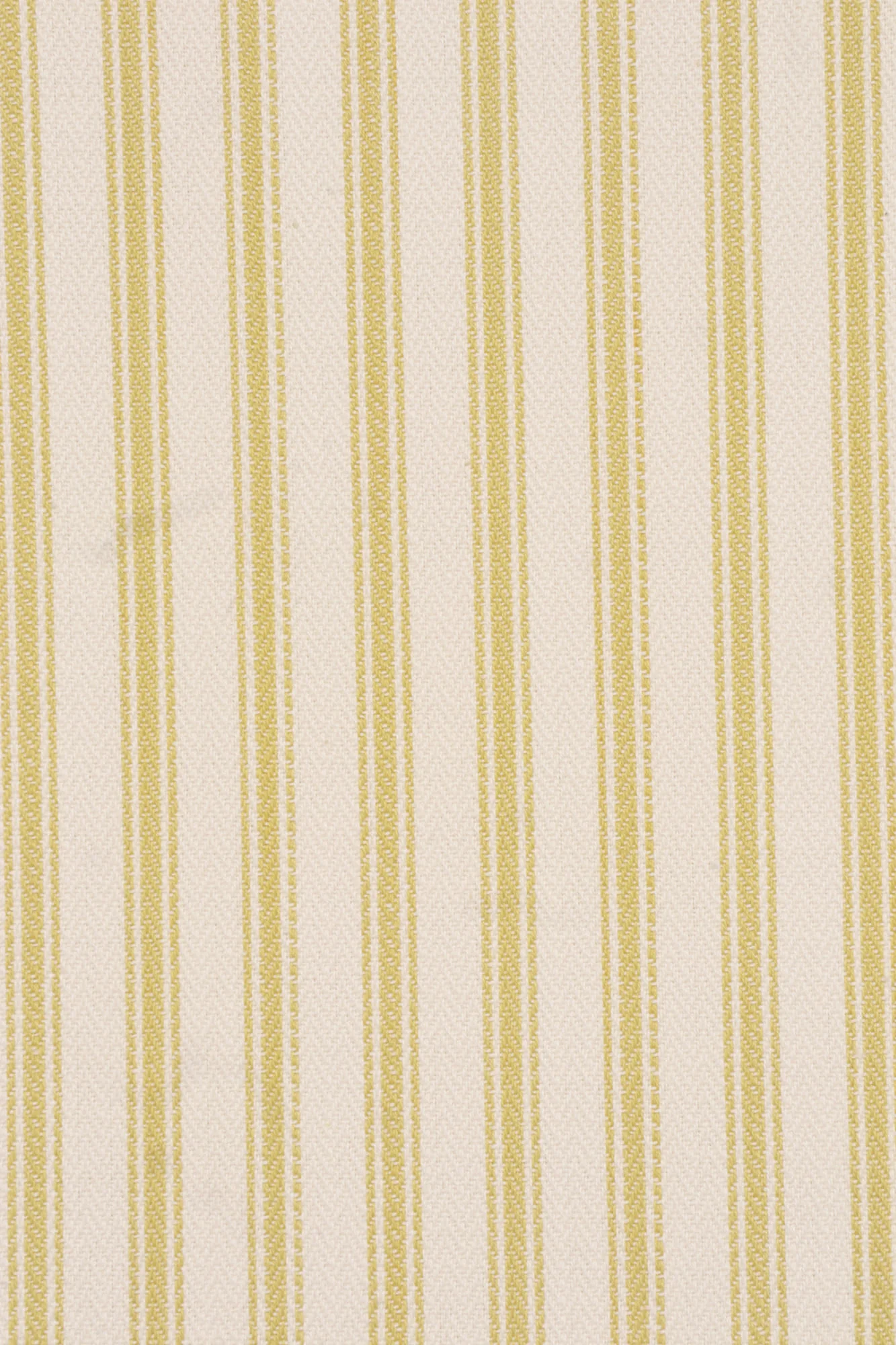 Foy Ticking Stripe Golden Yellow Fabric